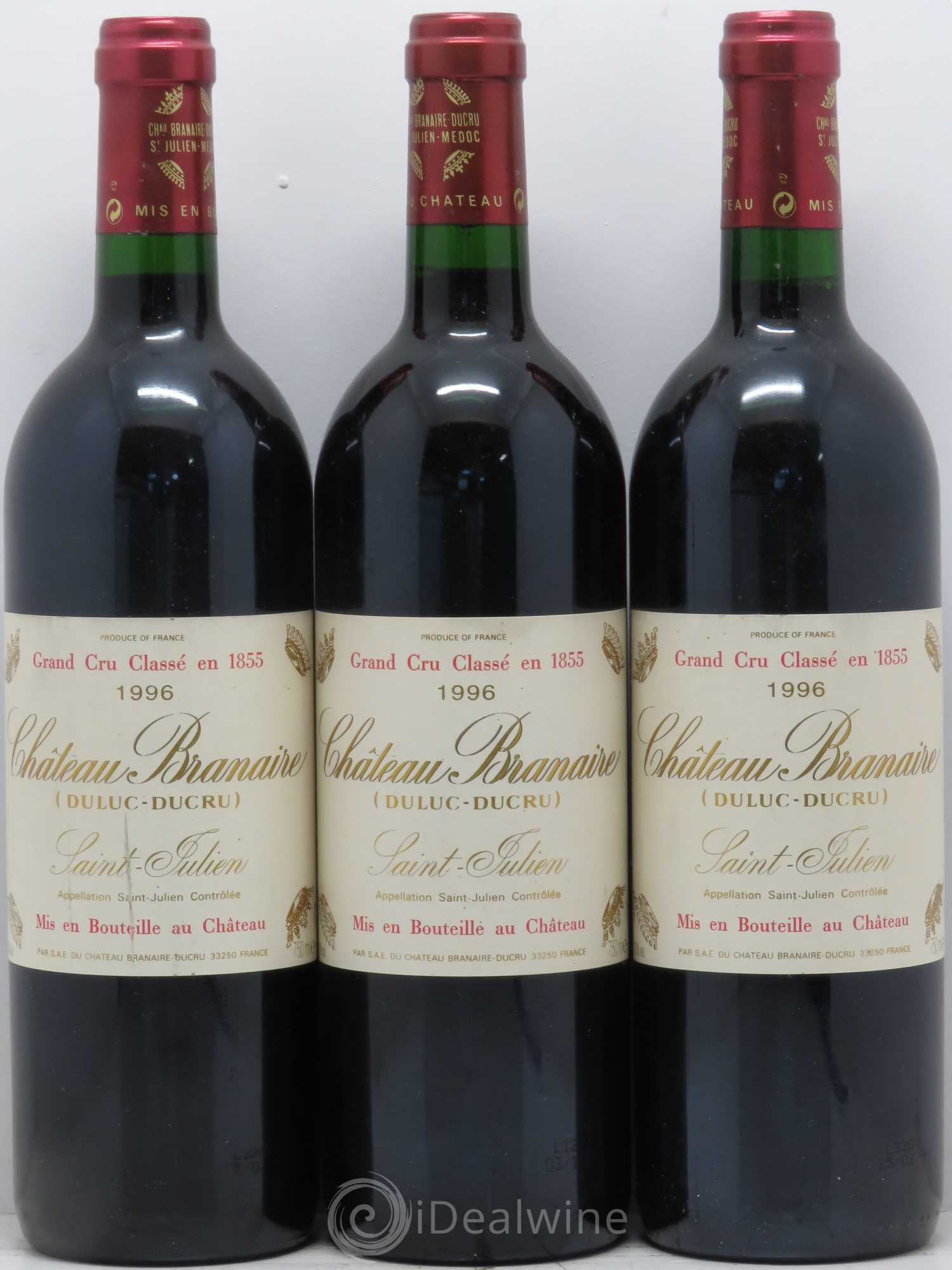 Château Branaire Ducru 4ème Grand Cru Classé 1996 - Lot de 12 bouteilles - 3