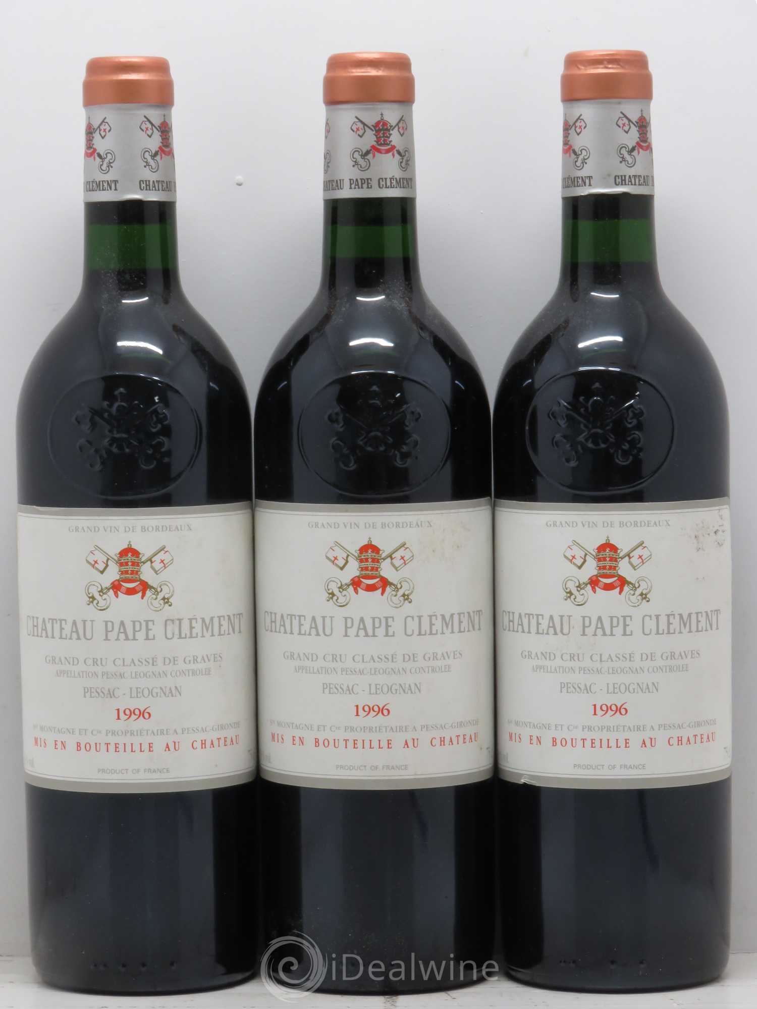 Château Pape Clément Cru Classé de Graves 1996 - Lot de 12 bouteilles - 1