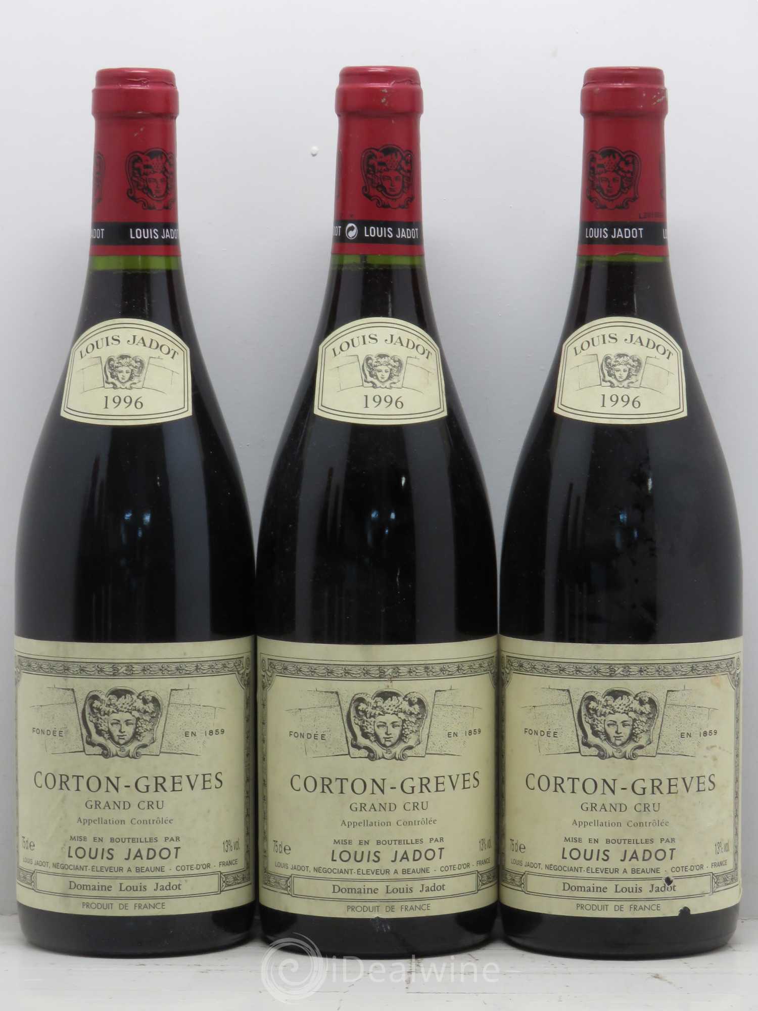 Corton Grand Cru Grèves Louis Jadot (Domaine) 1996 - Lot de 6 bouteilles - 1