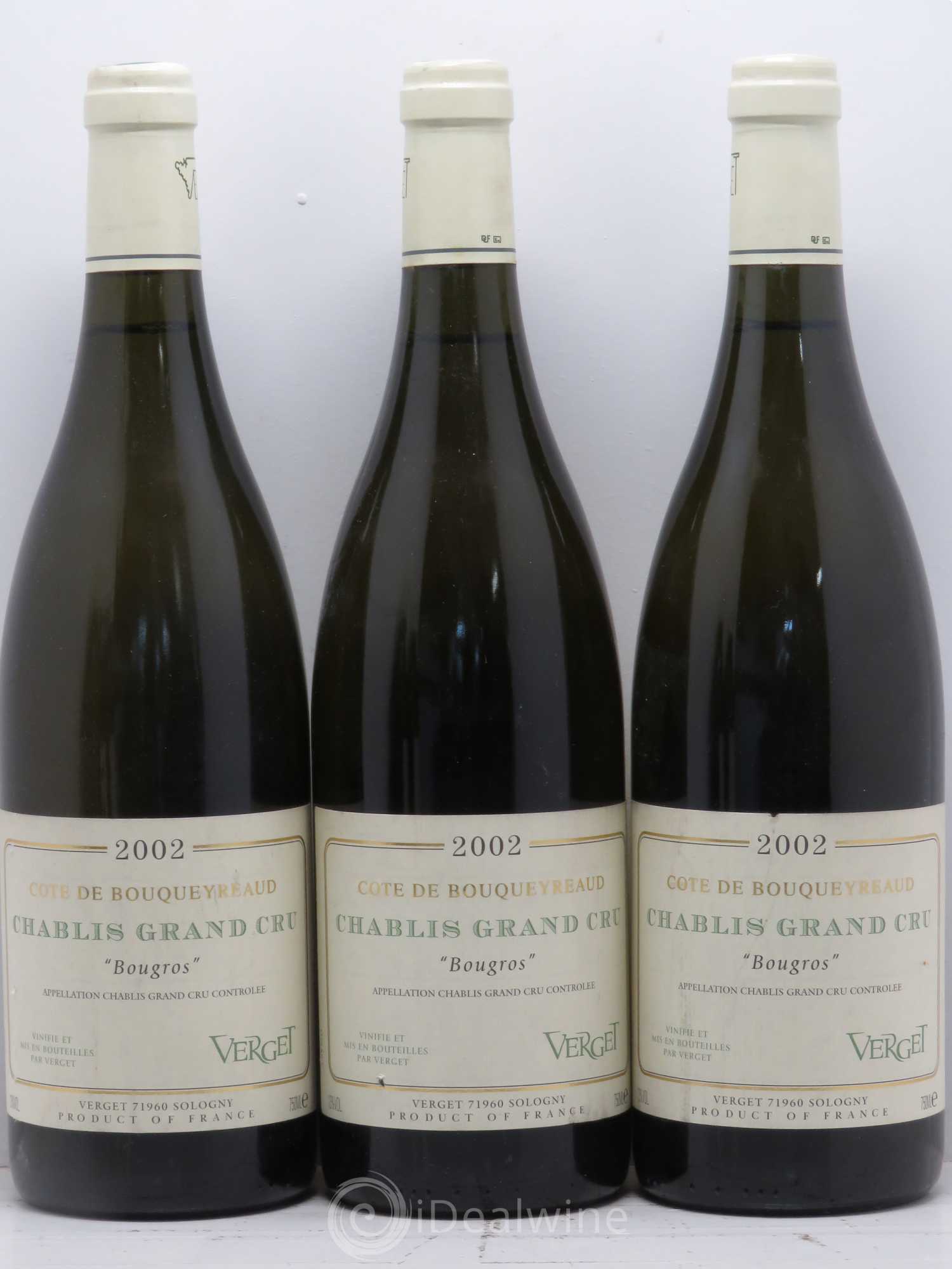 Chablis Grand Cru Bougros Verget 2002 - Posten von 5 Flaschen - 1