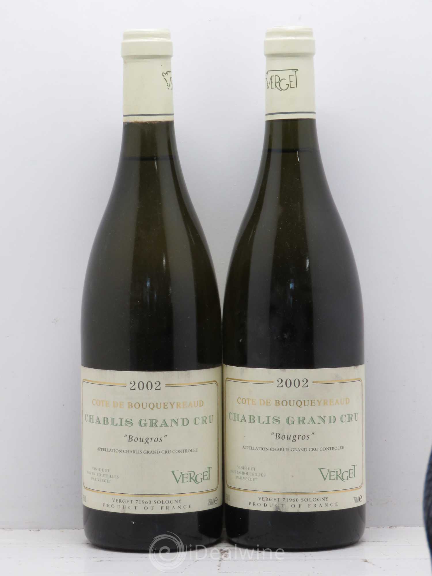 Chablis Grand Cru Bougros Verget 2002 - Posten von 5 Flaschen - 2