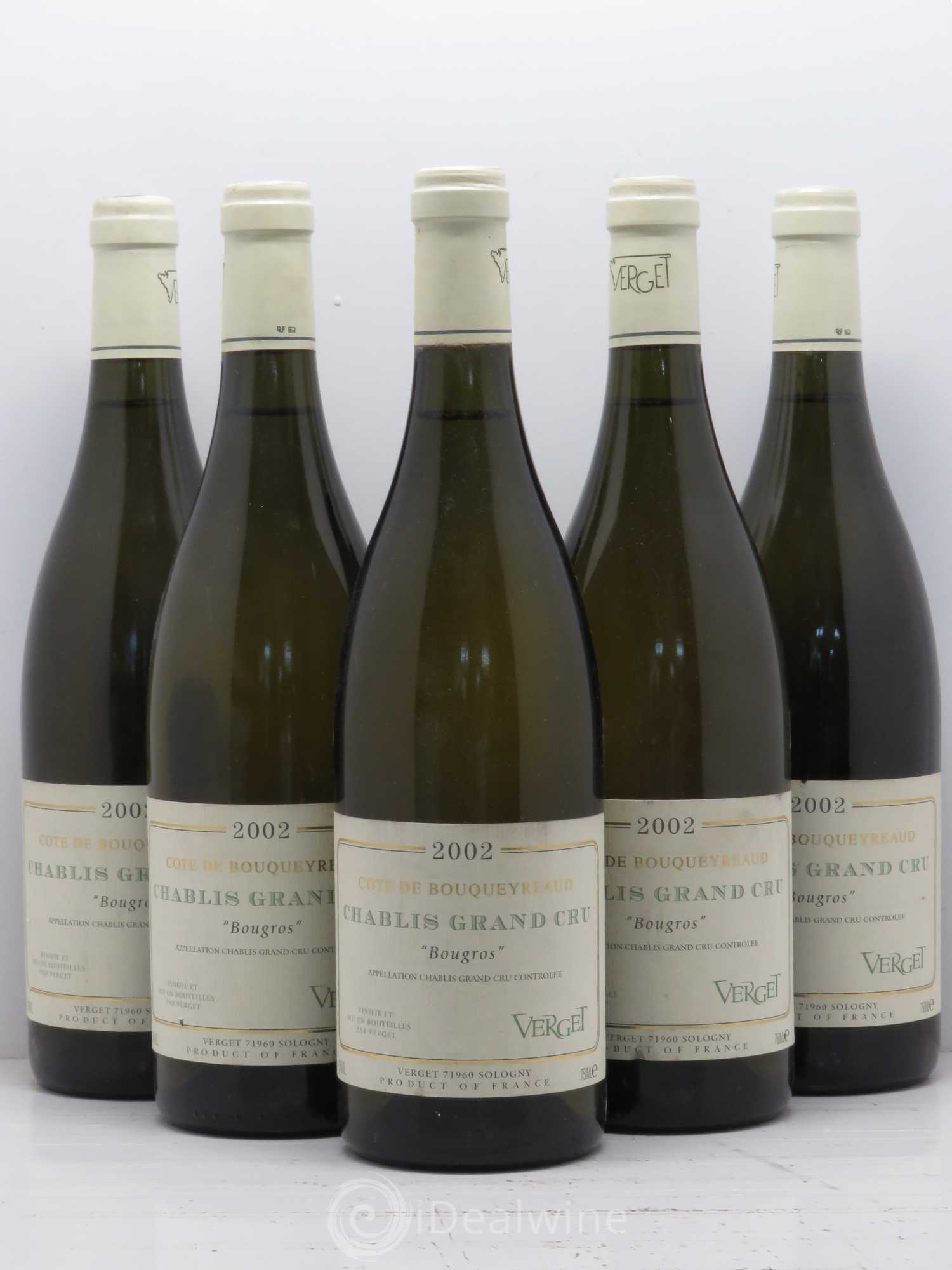 Chablis Grand Cru Bougros Verget 2002 - Posten von 5 Flaschen - 0