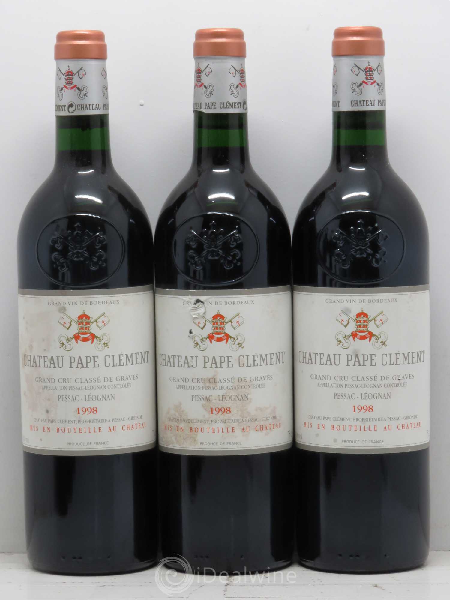 Château Pape Clément Cru Classé de Graves 1998 - Lot de 6 bouteilles - 1