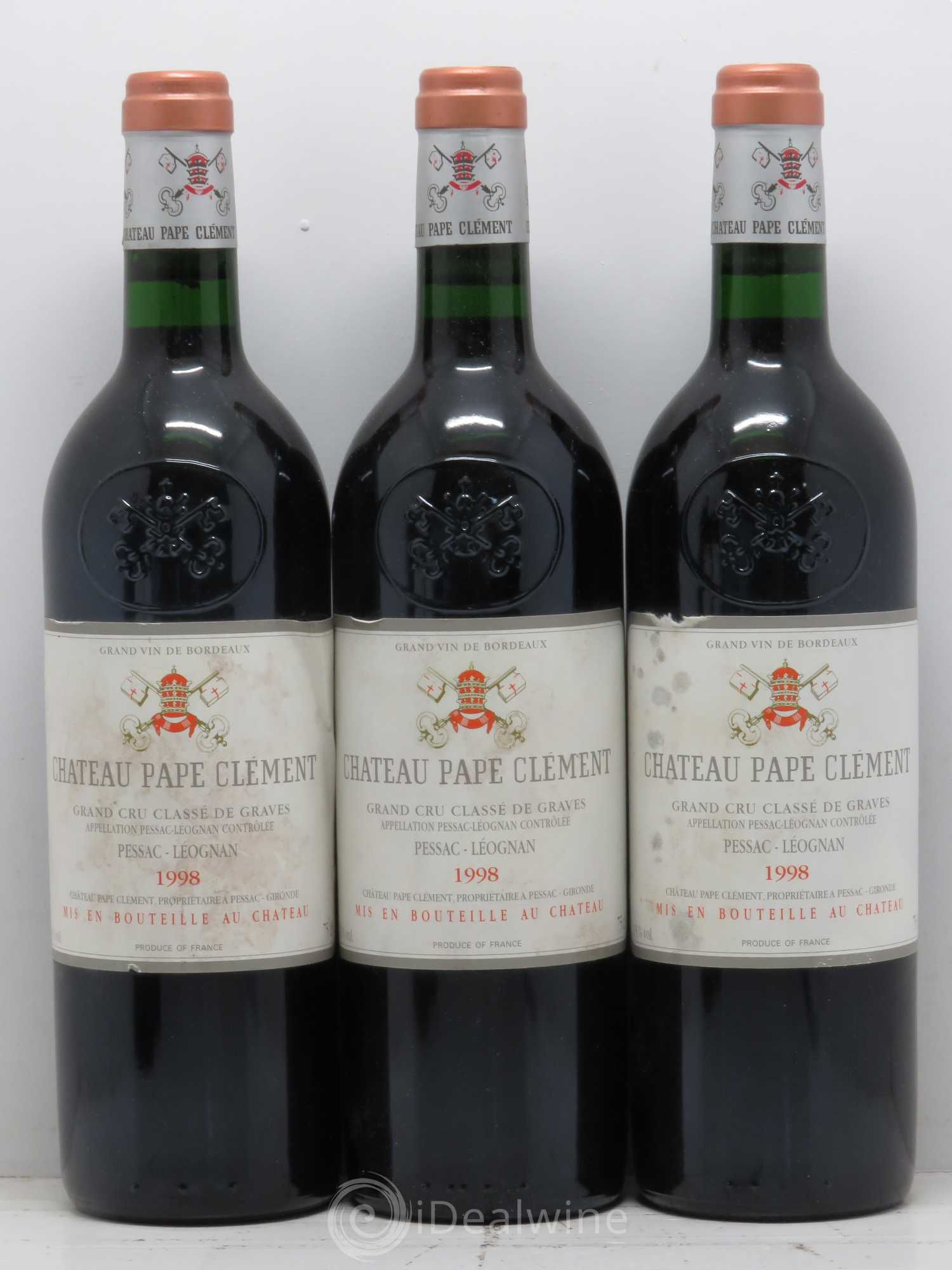 Château Pape Clément Cru Classé de Graves 1998 - Lot de 5 bouteilles - 1