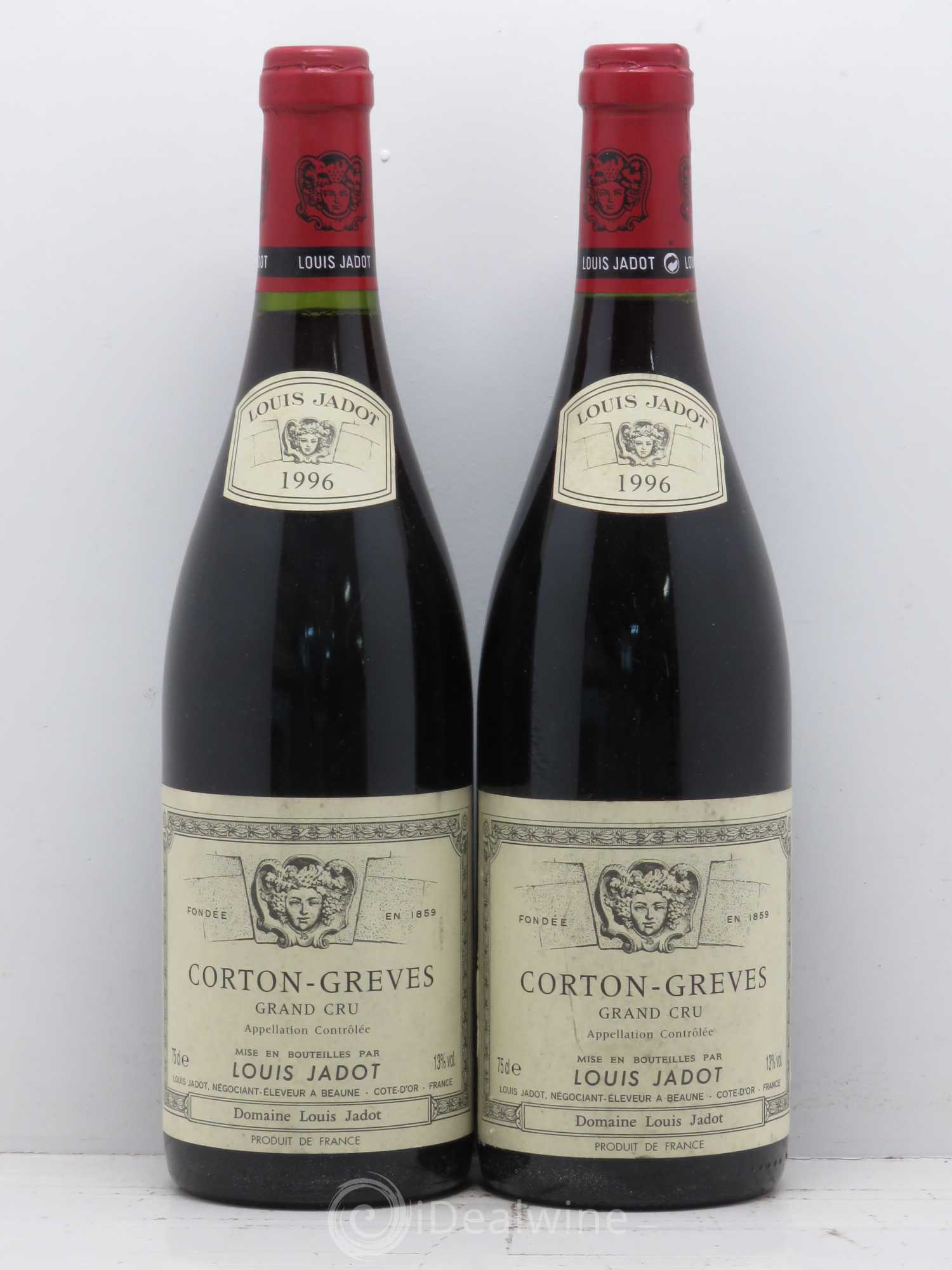 Corton Grand Cru Grèves Louis Jadot (Domaine) 1996 - Lot de 2 bouteilles - 0