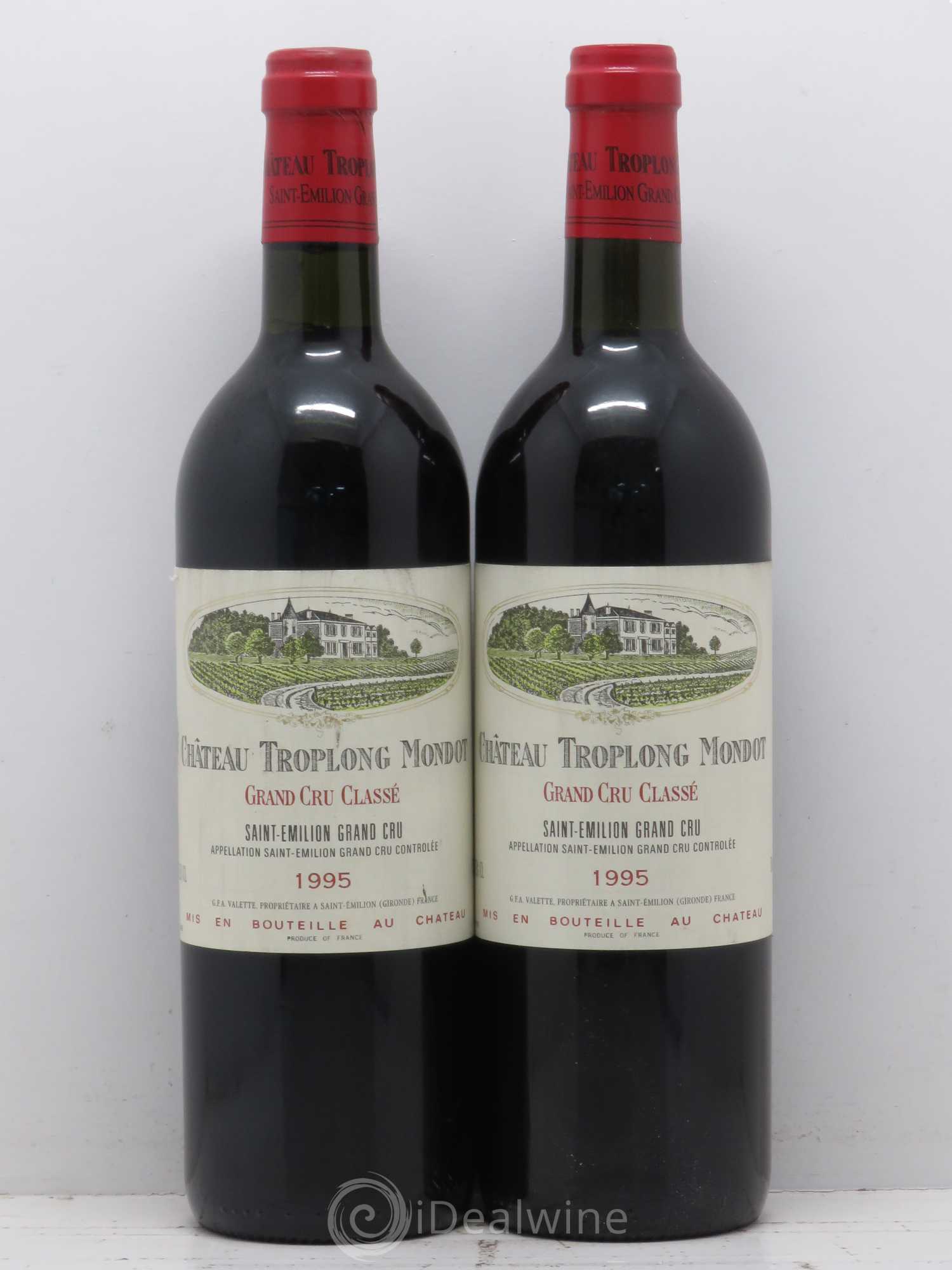 Château Troplong Mondot 1er Grand Cru Classé B 1995 - Lot de 2 bouteilles - 0