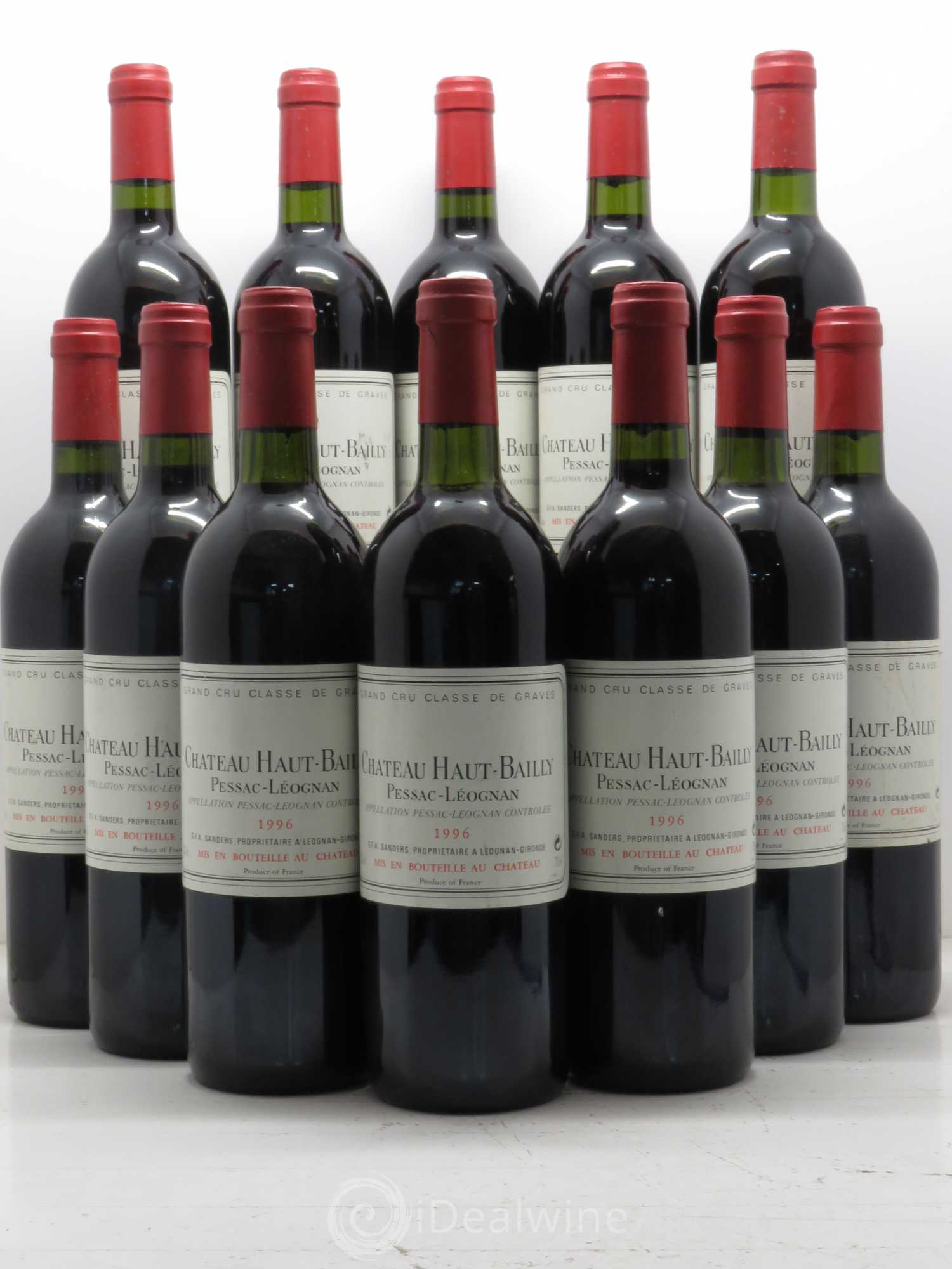 Château Haut-Bailly Cru Classé de Graves 1996 - Lot de 12 bouteilles - 0