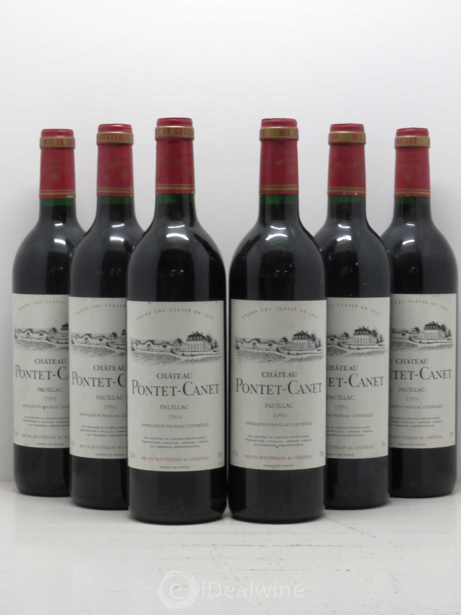 Château Pontet Canet 5ème Grand Cru Classé 1994 - Lot de 6 bouteilles - 0