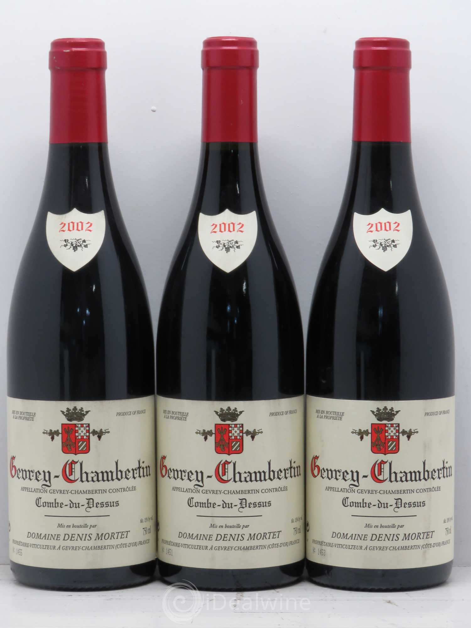 Gevrey-Chambertin Denis Mortet (Domaine) Combe Du Dessus 2002 - Lot de 3 bouteilles - 0