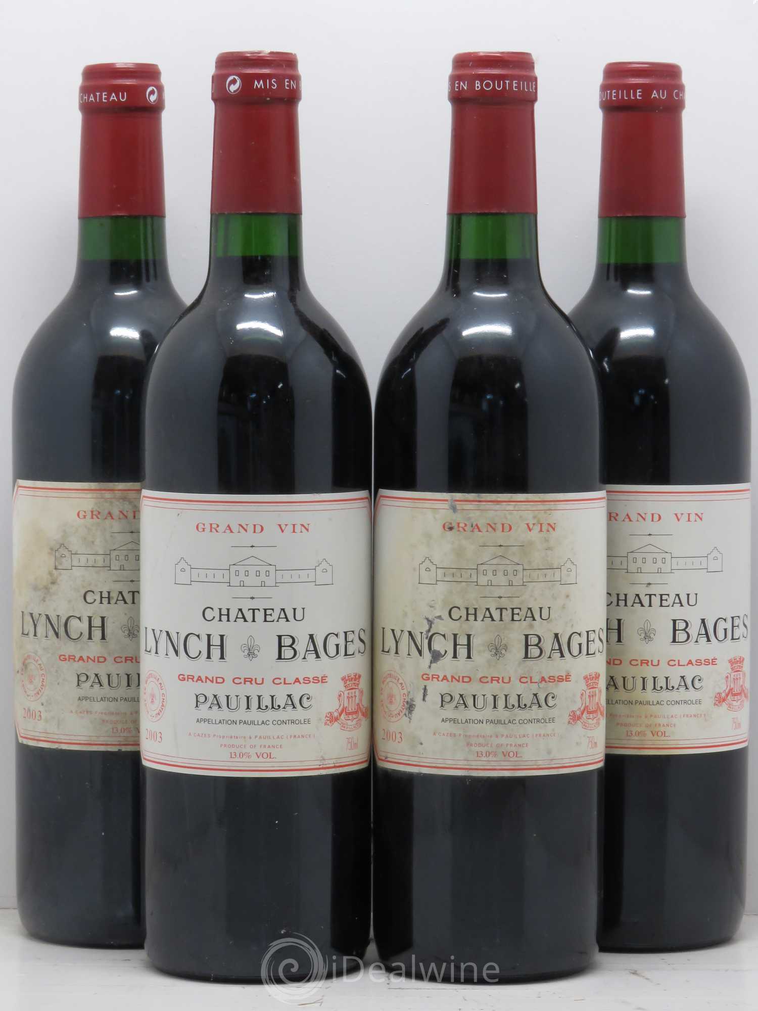 Château Lynch Bages 5ème Grand Cru Classé 2003 - Lot de 4 bouteilles - 0
