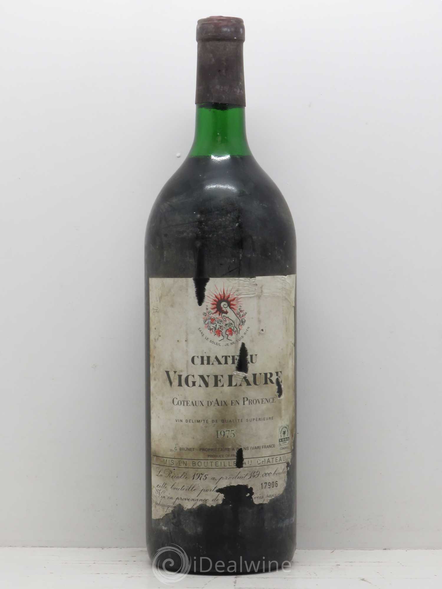 Coteaux d'Aix-en-Provence Château Vignelaure 1975 - Posten von 1 Magnum - 0