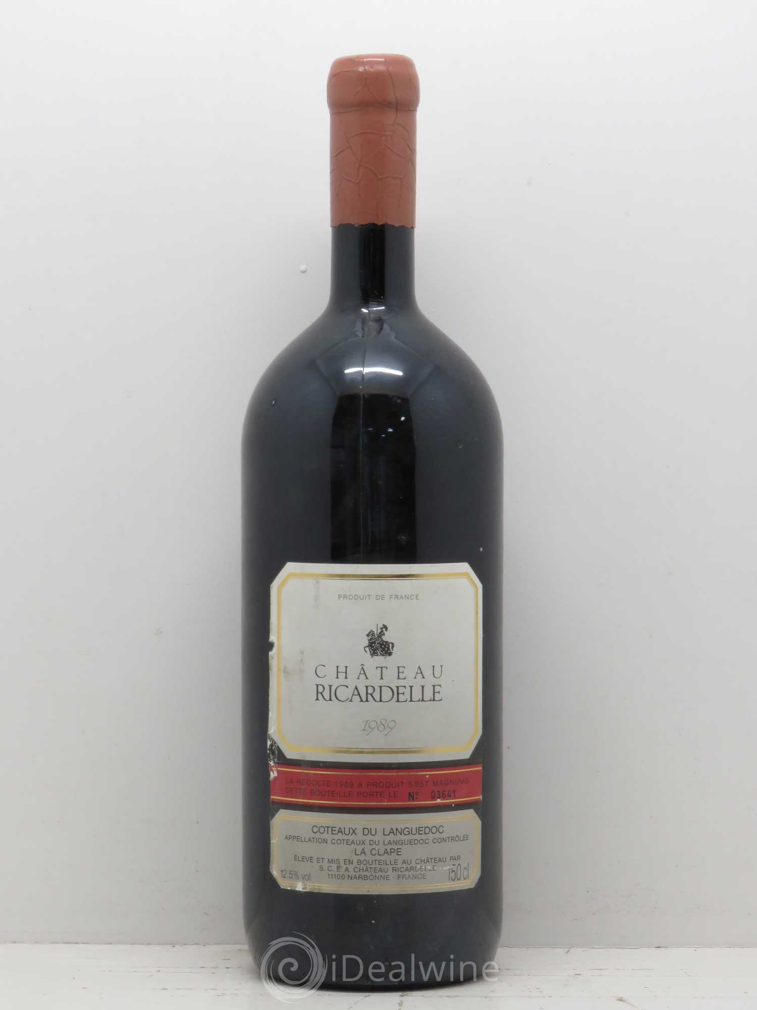 Coteaux du Languedoc Château Ricardelle 1989 - Lot de 1 magnum - 0