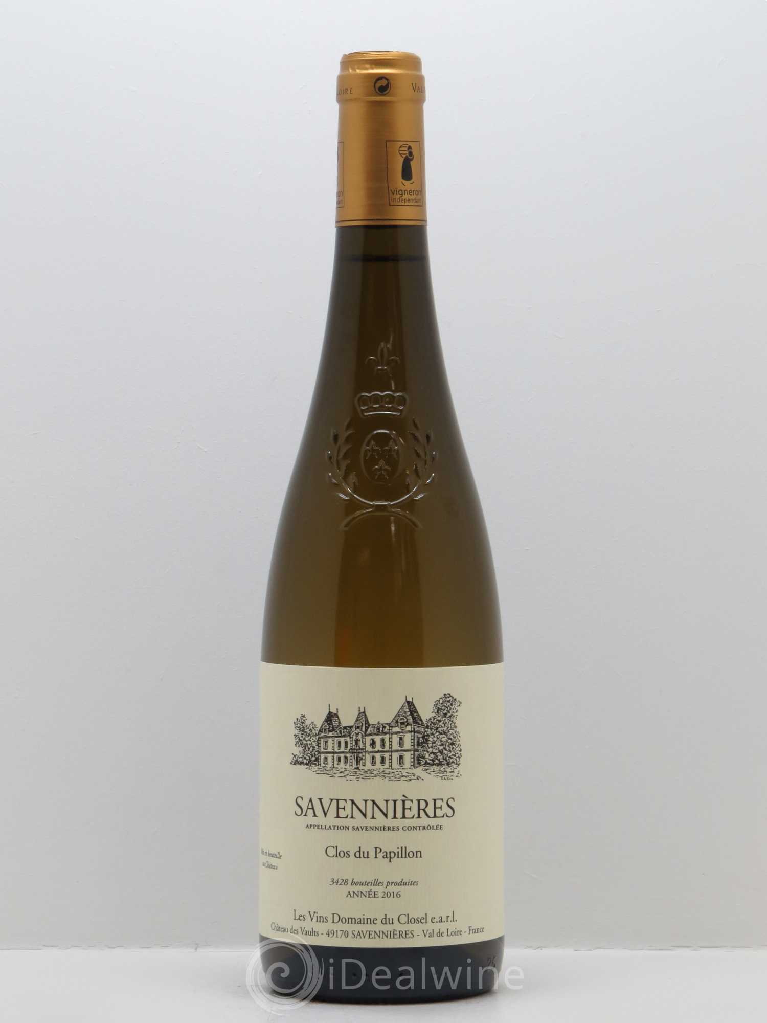 Savennières Clos du Papillon Domaine du Closel 2016 - Lot de 1 bouteille - 0