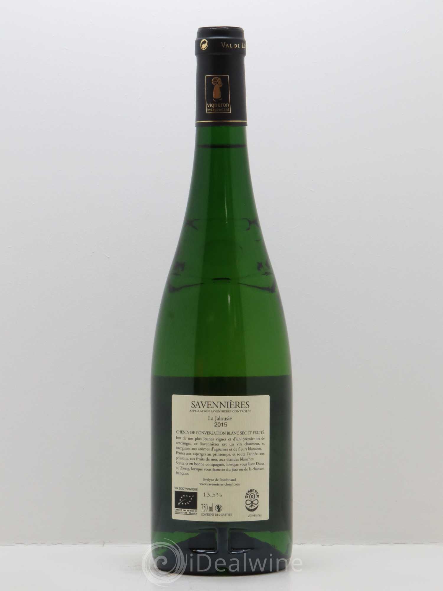 Savennières La Jalousie Domaine du Closel 2015 - Lot de 1 bouteille - 1