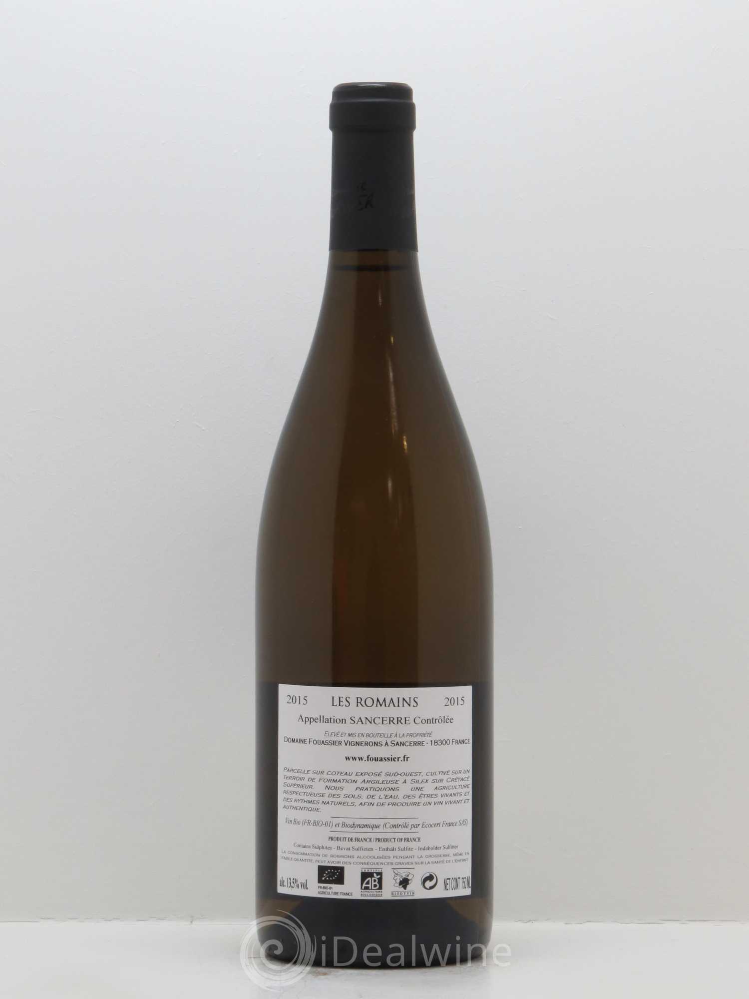 Sancerre Les Romains Fouassier (Domaine) 2015 - Posten von 1 Flasche - 1