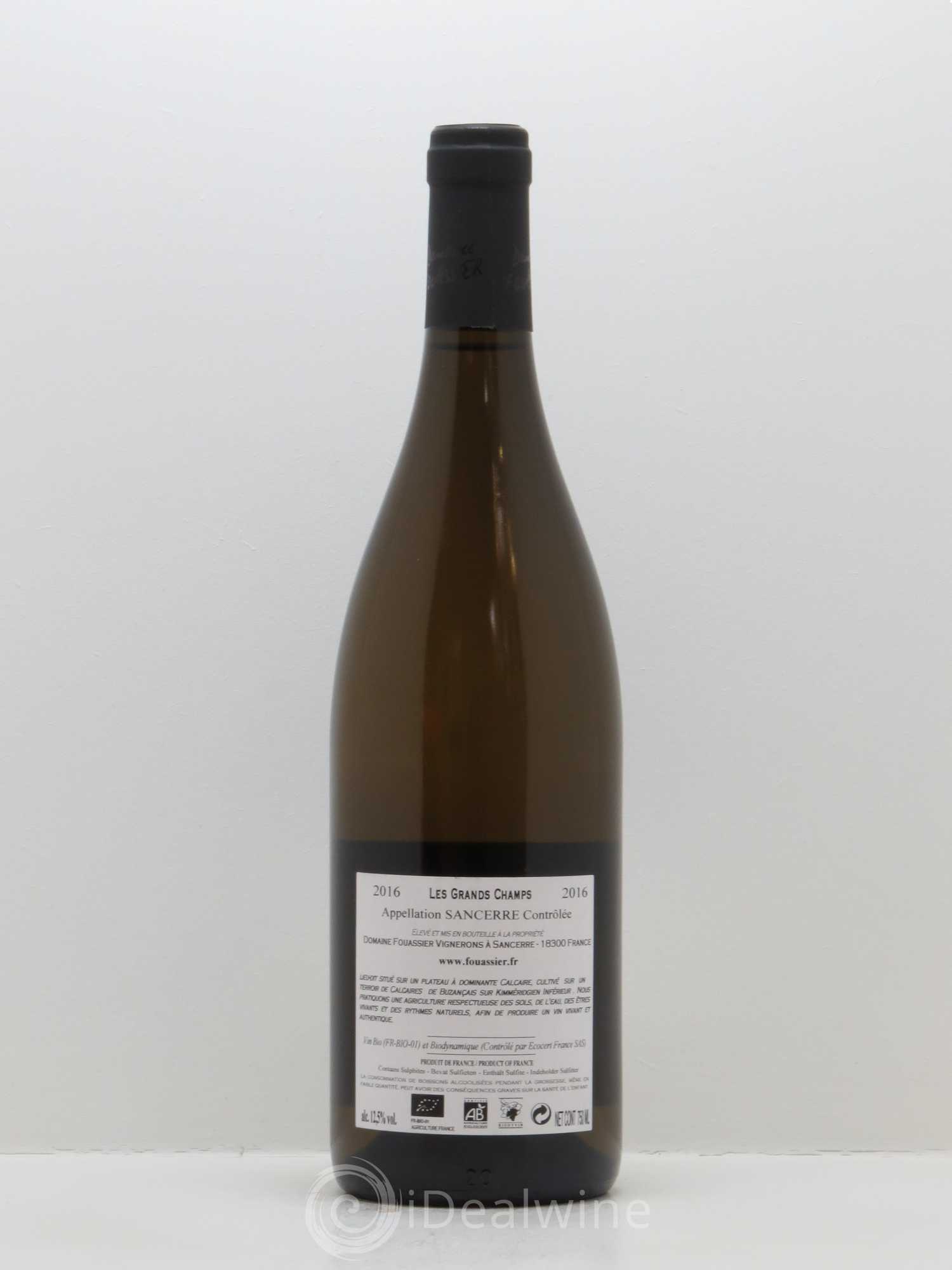 Sancerre Les Grands Champs Fouassier (Domaine) 2016 - Lot de 1 bouteille - 1