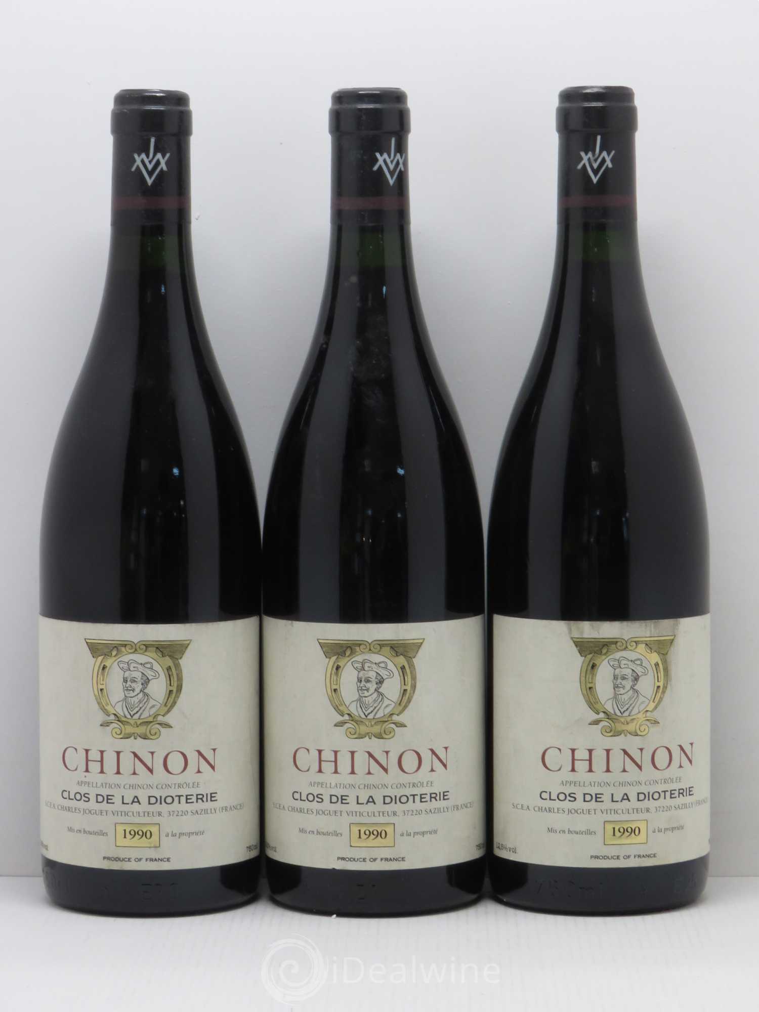 Chinon Clos de La Dioterie Charles Joguet 1990 - Lot de 3 bouteilles - 0