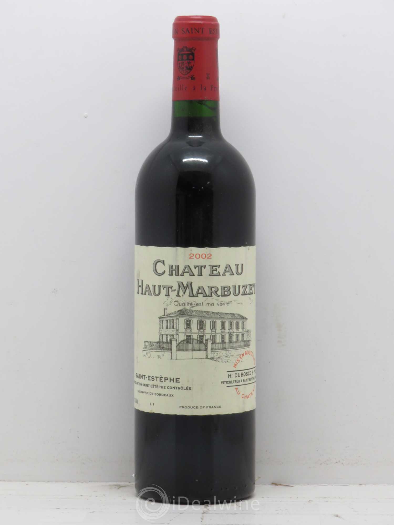 Château Haut Marbuzet 2002 - Lot de 1 bouteille - 0