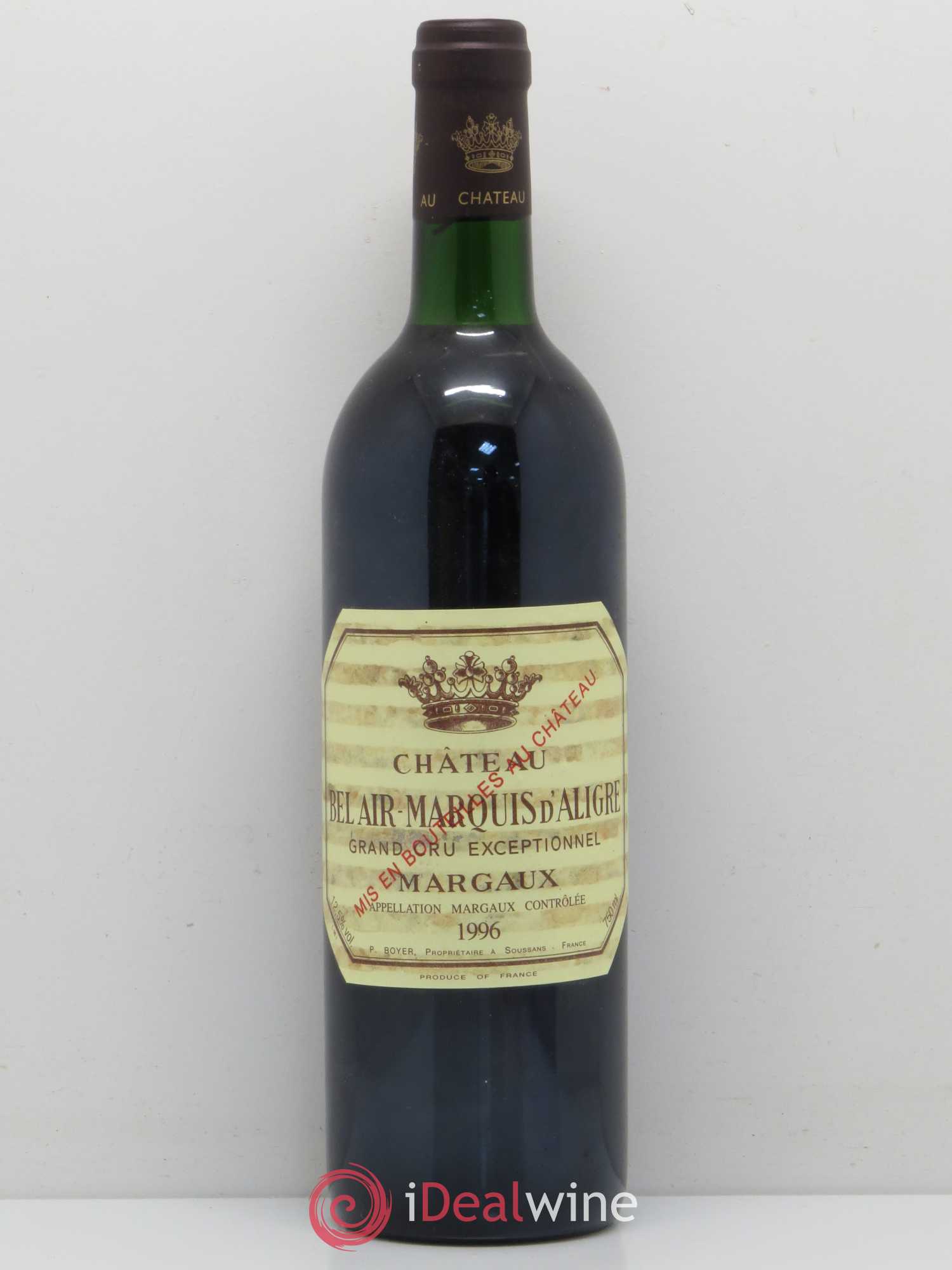 Château Bel Air Marquis d'Aligre 1996 - Lot de 1 bouteille - 0