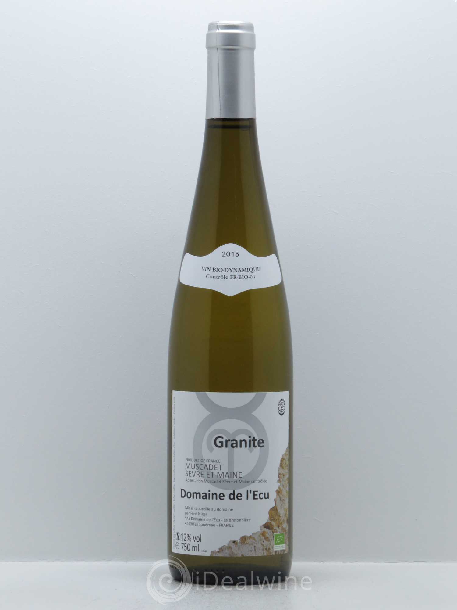 Vin de France (anciennement Muscadet-Sèvre-et-Maine) Expression de Granite Domaine de L'Ecu 2015 - Lot de 1 bouteille - 0