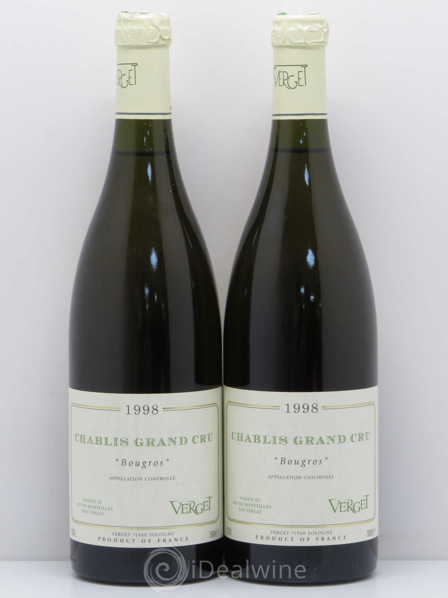 Chablis Grand Cru Bougros Domaine Verget 1998 - Posten von 2 Flaschen - 0
