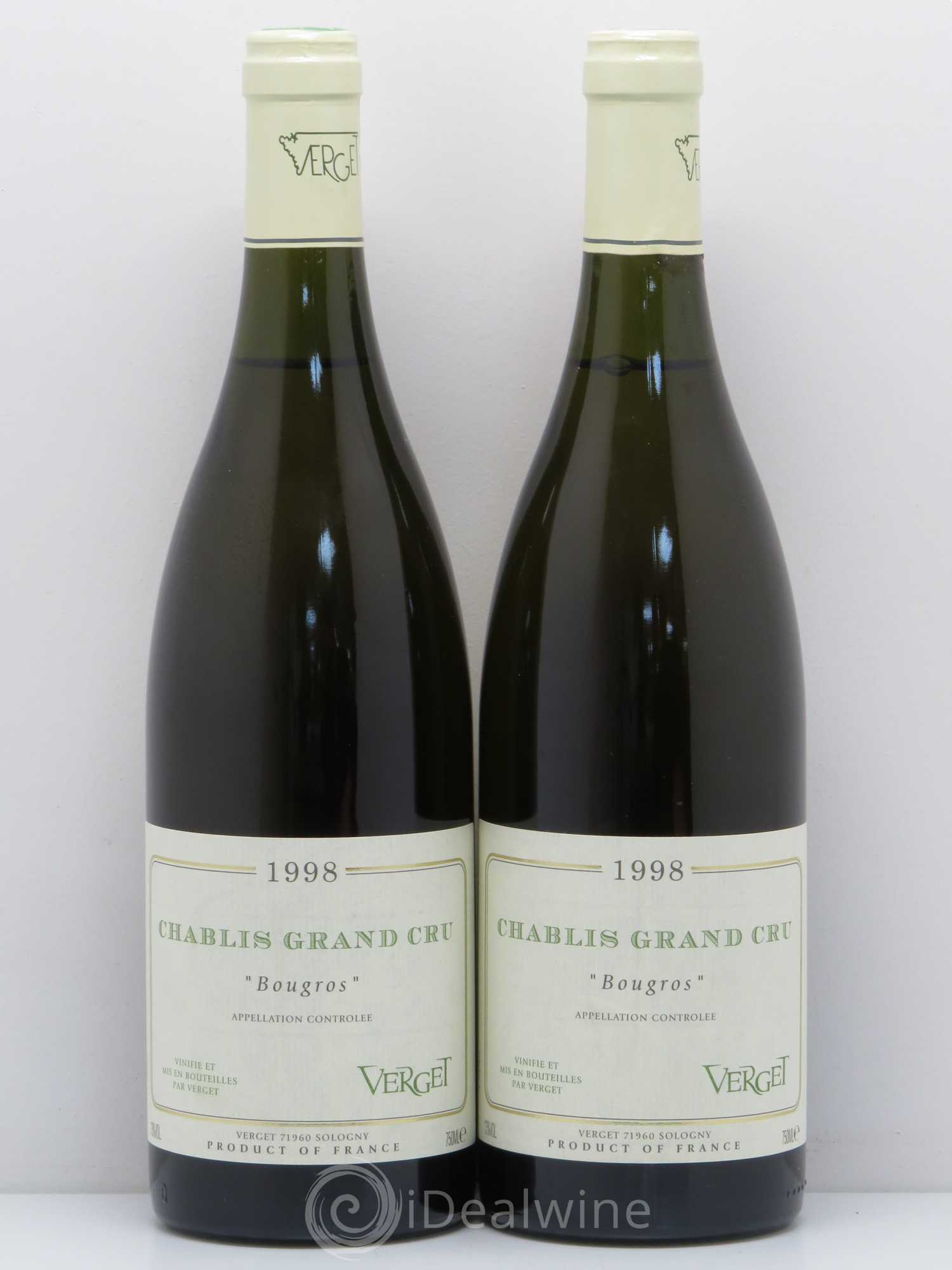 Chablis Grand Cru Bougros Domaine Verget 1998 - Posten von 2 Flaschen - 0