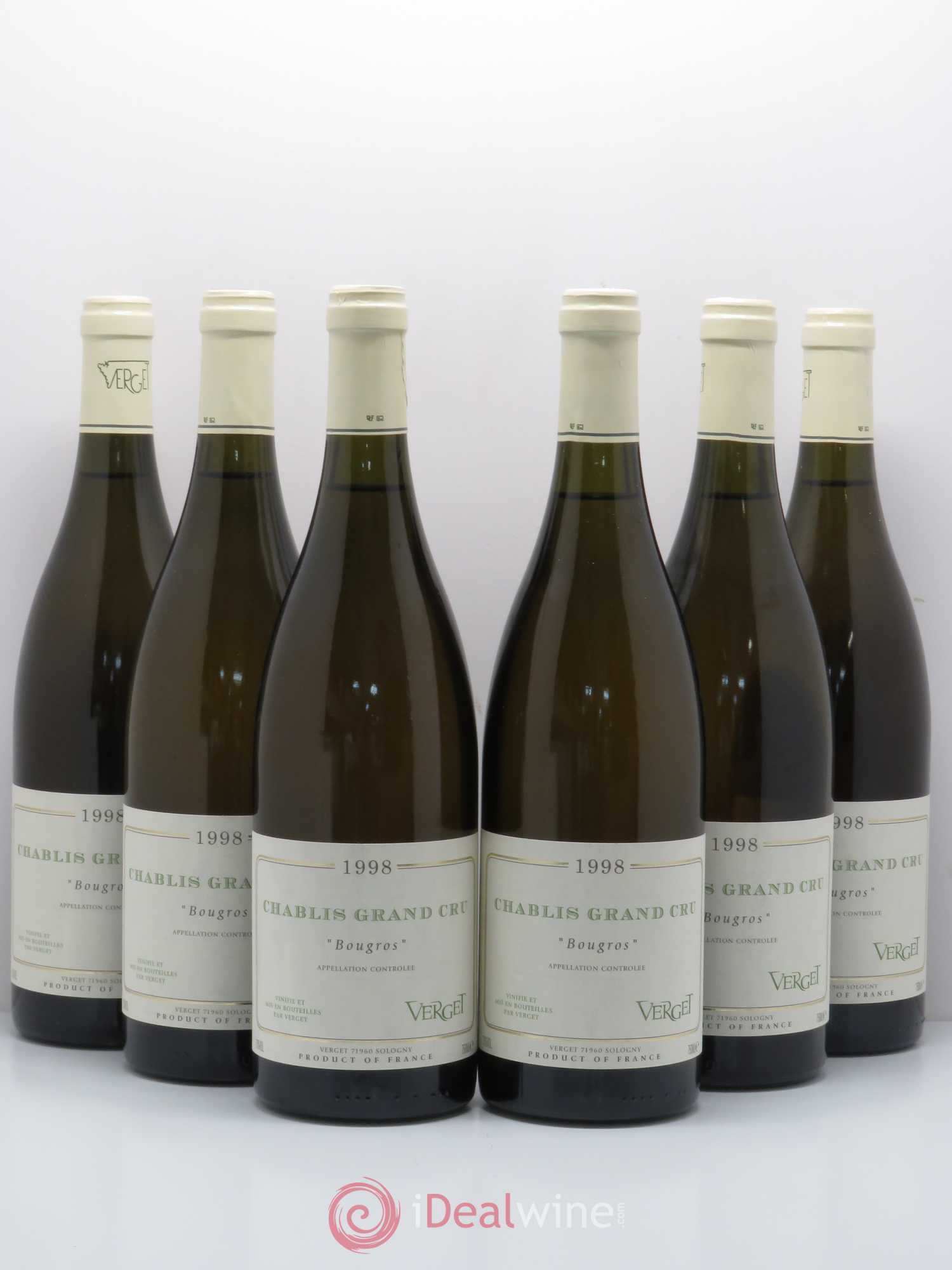 Chablis Grand Cru Bougros Verget 1998 - Posten von 6 Flaschen - 0