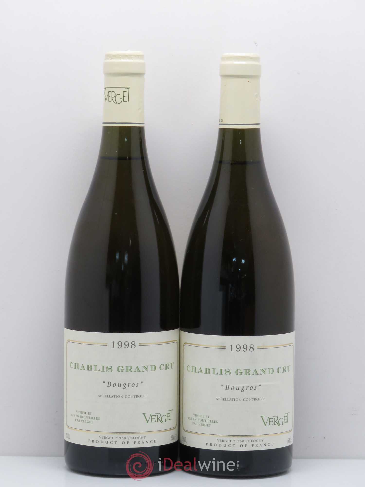 Chablis Grand Cru Bougros Verget 1998 - Posten von 2 Flaschen - 0