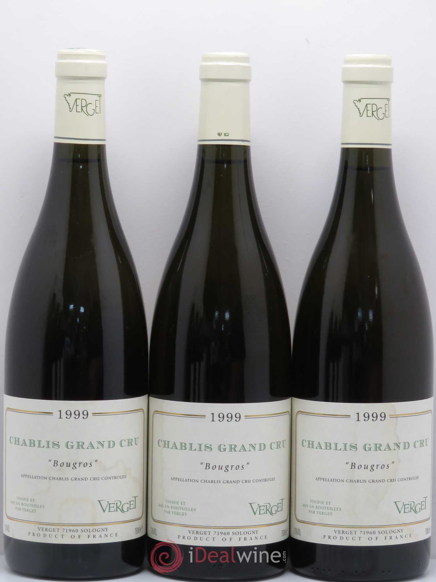 Chablis Grand Cru Bougros Verget 1999 - Lot de 6 bouteilles - 1