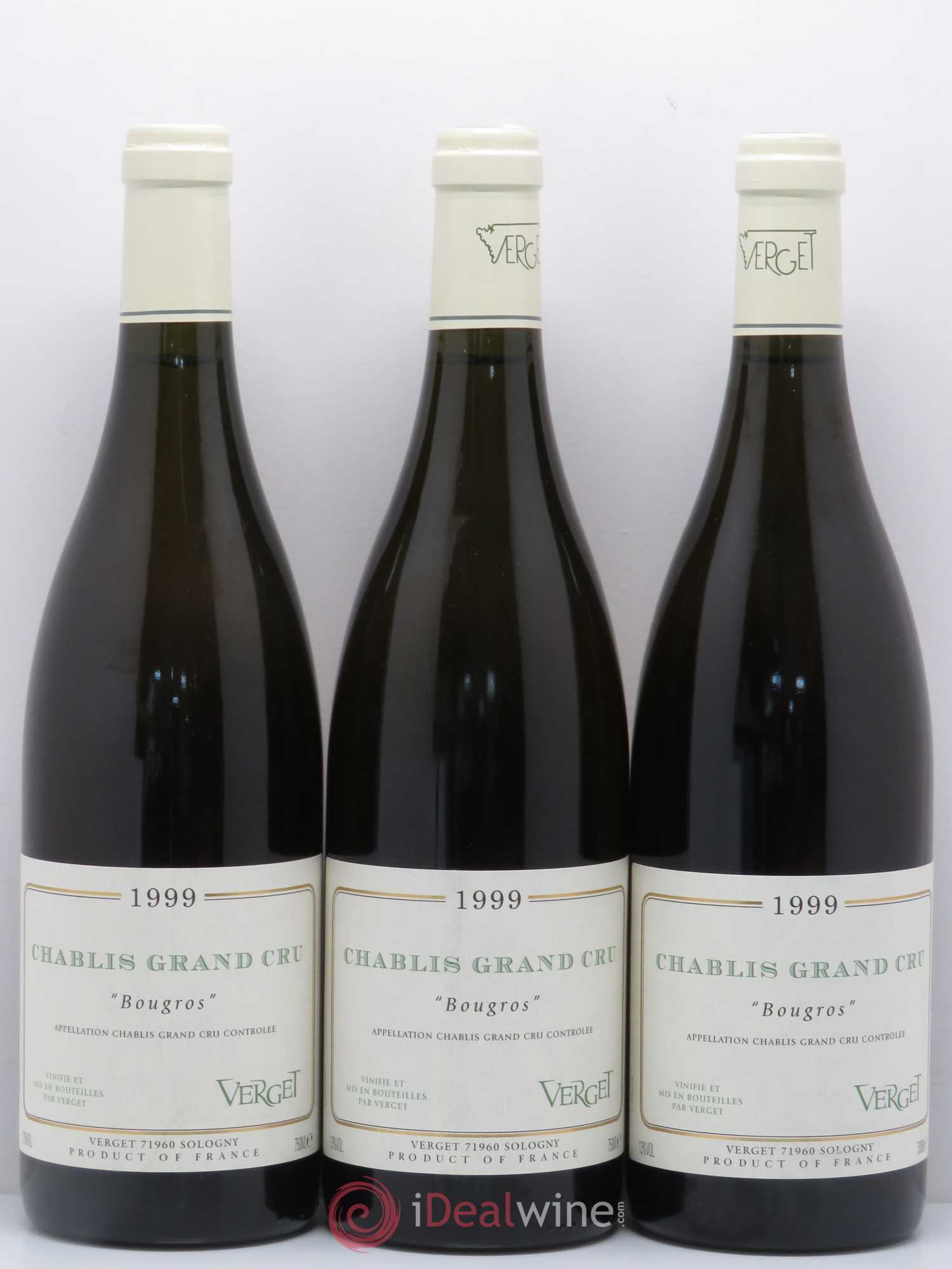 Chablis Grand Cru Bougros Verget 1999 - Posten von 3 Flaschen - 0