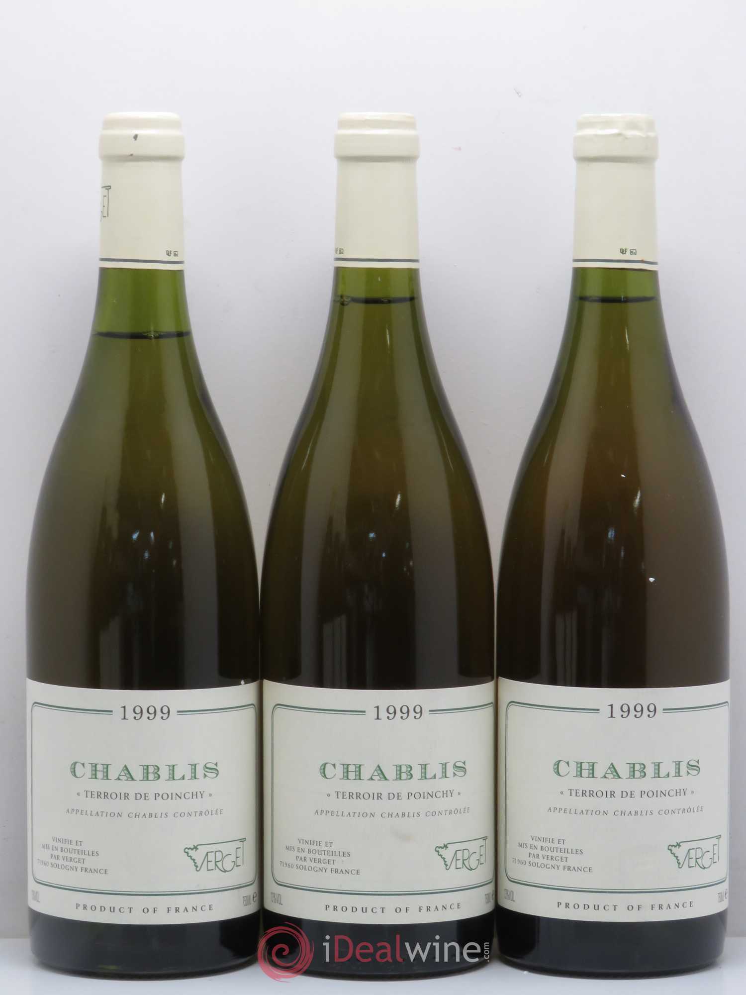 Chablis Terroir De Poinchy Verget (sans prix de réserve) 1999 - Posten von 6 Flaschen - 1