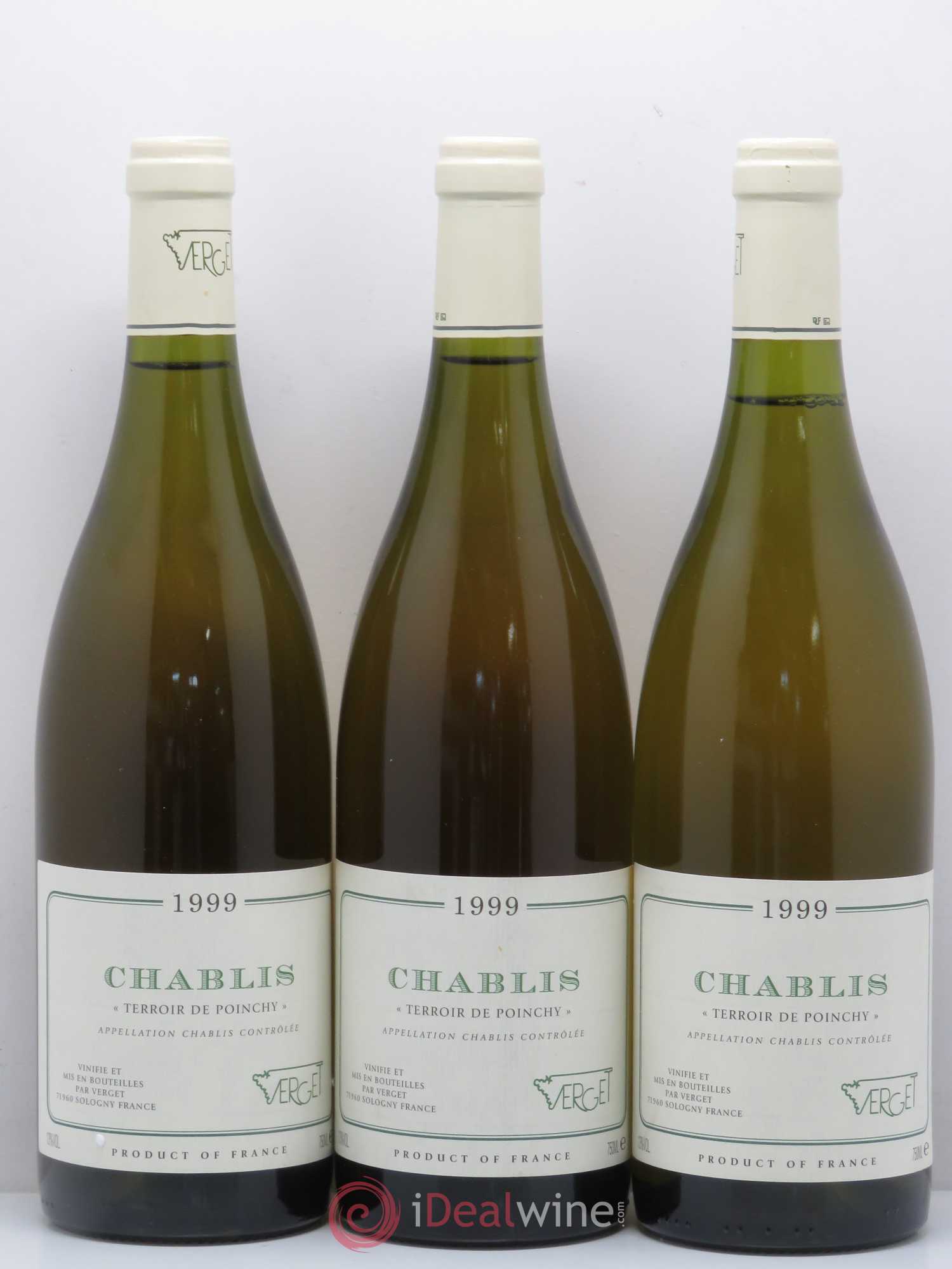 Chablis Terroir De Poinchy Verget (sans prix de réserve) 1999 - Posten von 6 Flaschen - 2