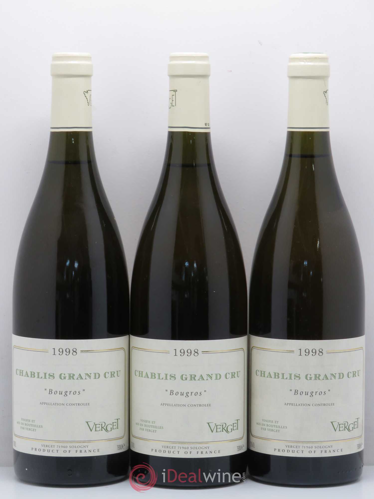 Chablis Grand Cru Bougros Verget 1998 - Posten von 6 Flaschen - 2