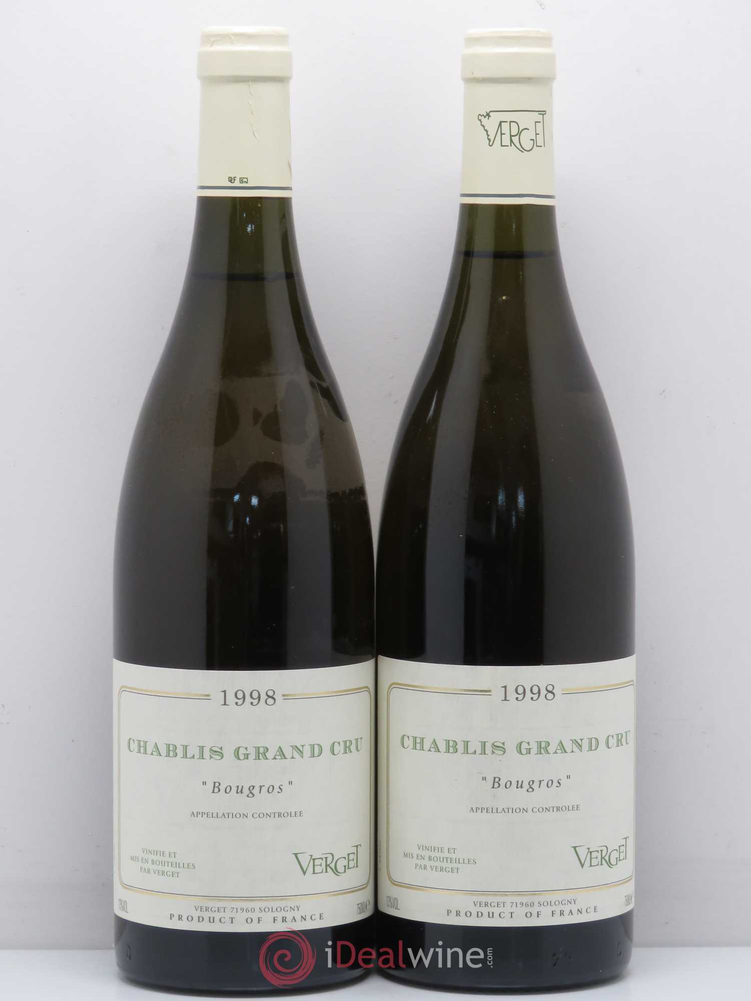 Chablis Grand Cru Bougros Verget 1998 - Posten von 2 Flaschen - 0