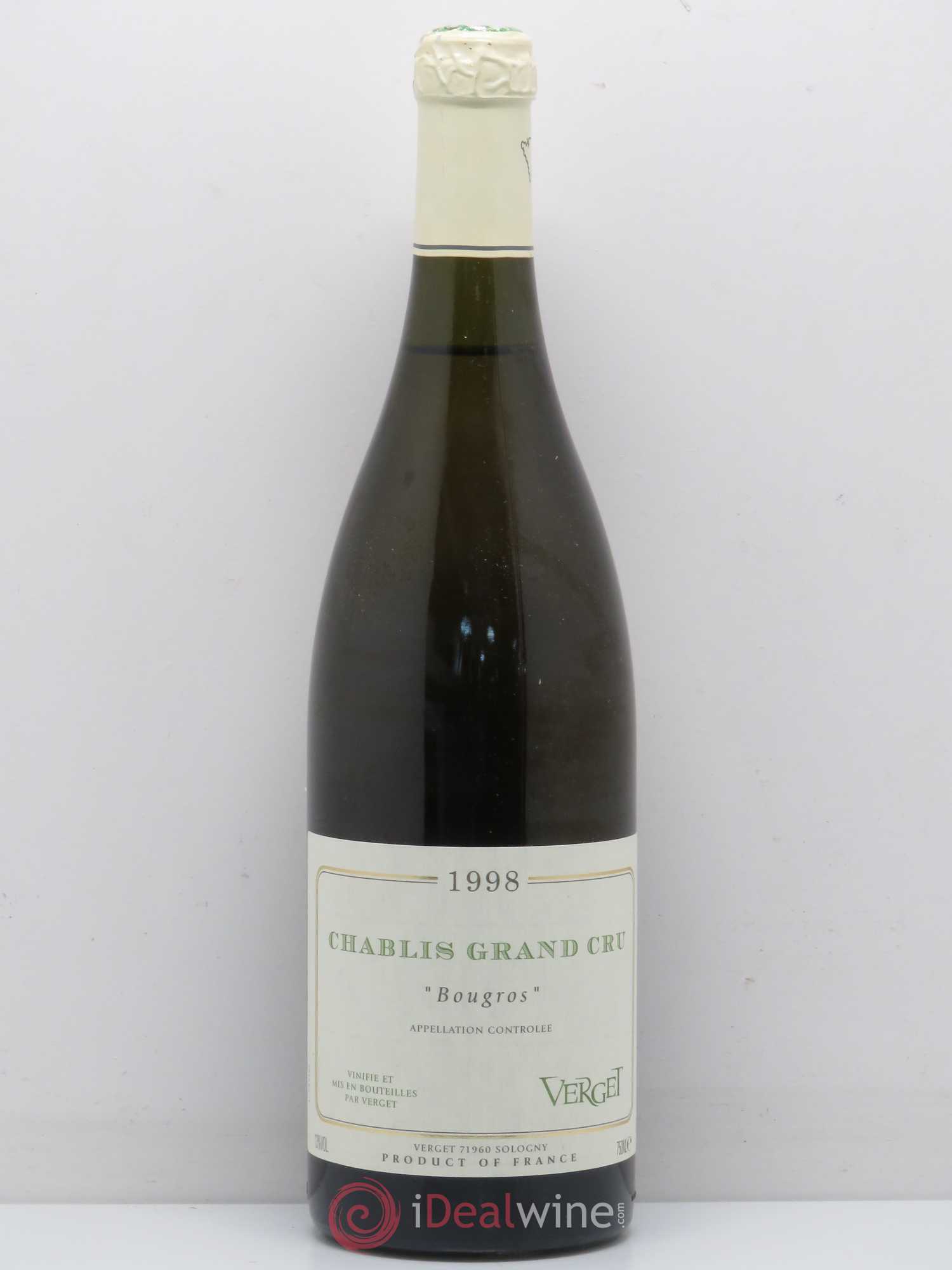 Chablis Grand Cru Bougros Verget 1998 - Posten von 1 Flasche - 0