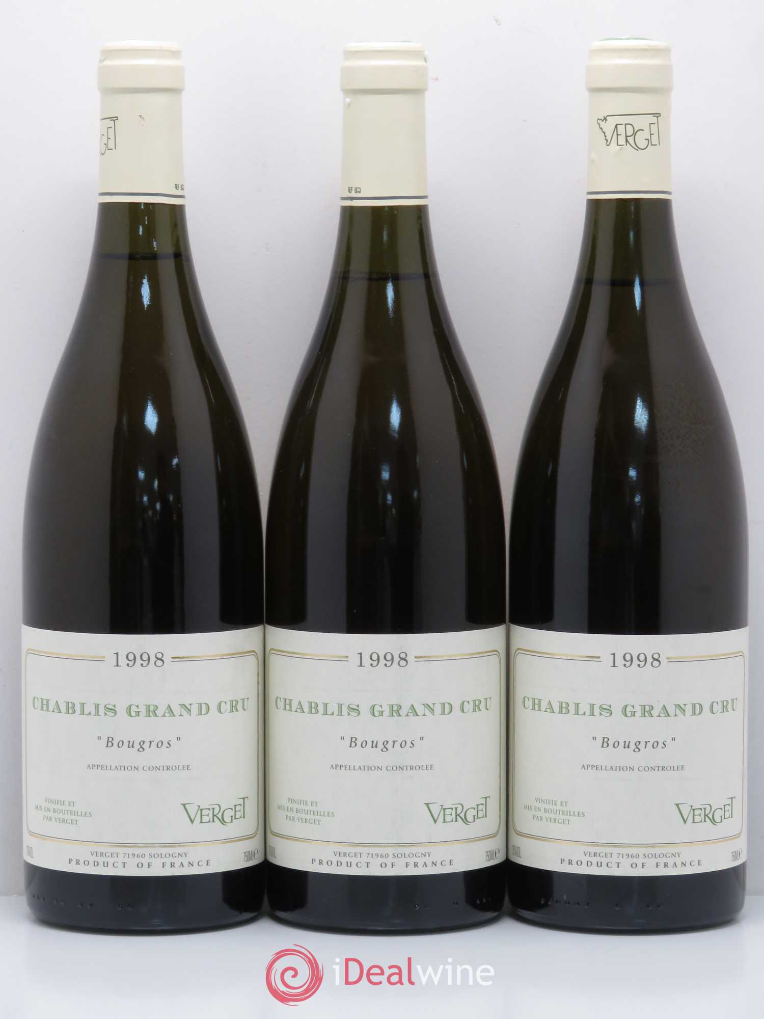 Chablis Grand Cru Bougros Verget 1998 - Posten von 6 Flaschen - 1