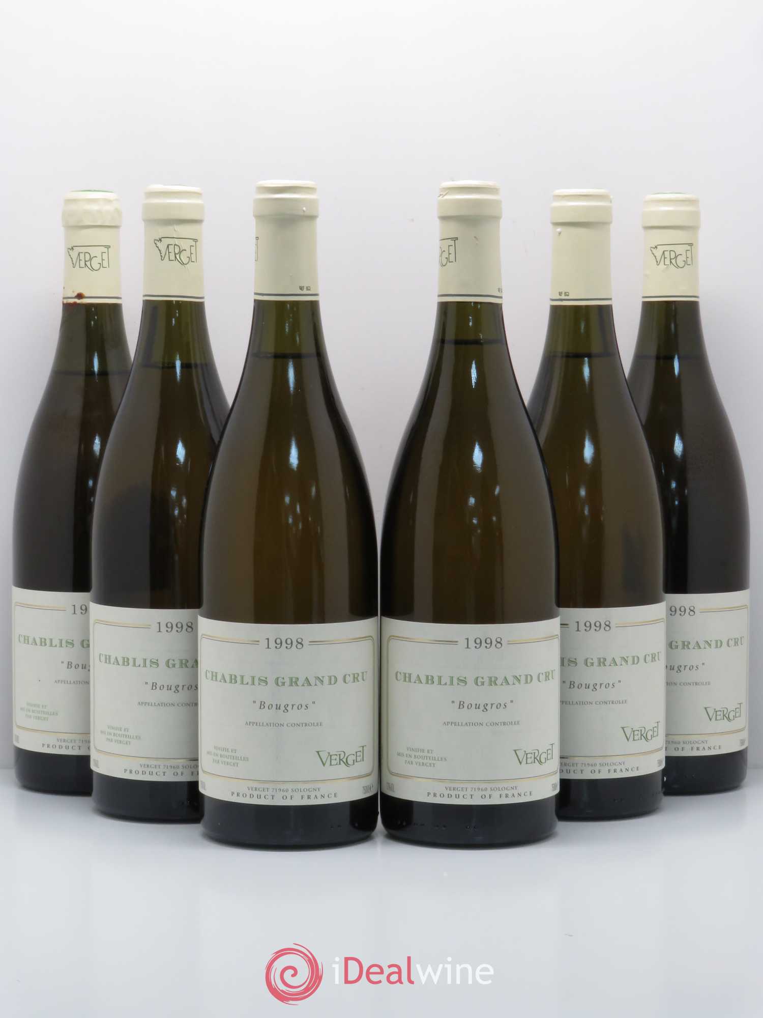Chablis Grand Cru Bougros Verget 1998 - Posten von 6 Flaschen - 0