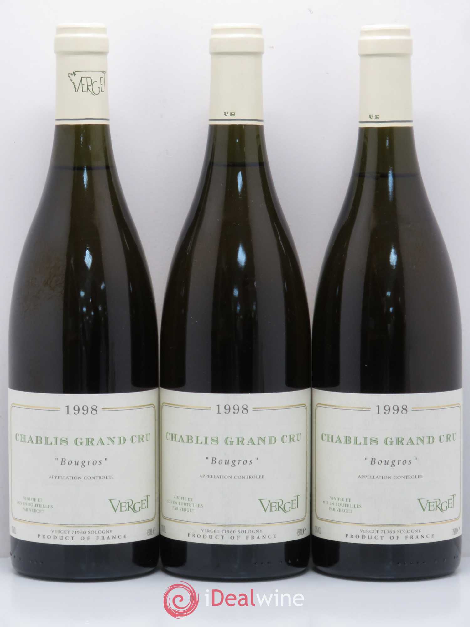 Chablis Grand Cru Bougros Verget 1998 - Posten von 6 Flaschen - 1