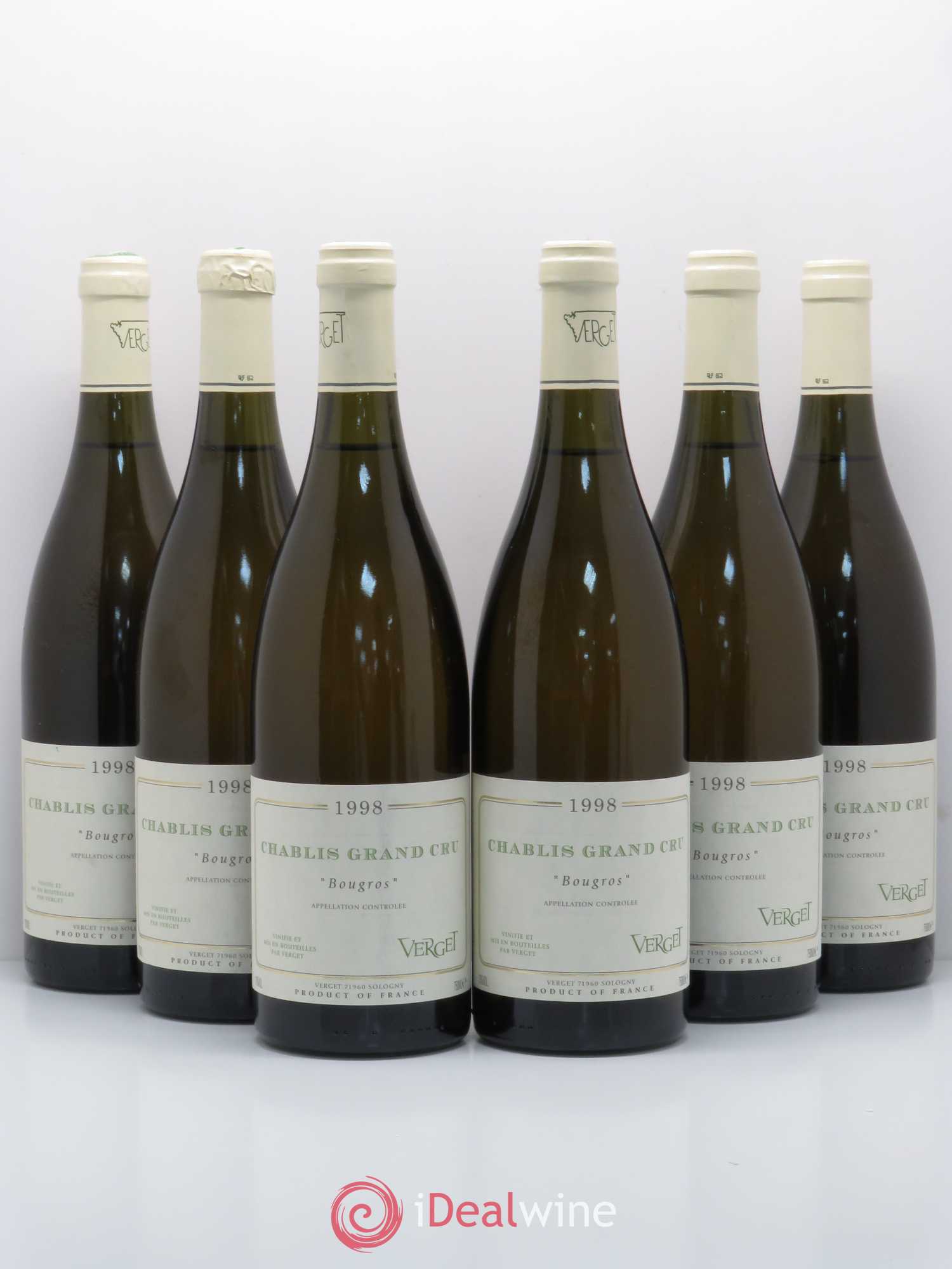 Chablis Grand Cru Bougros Verget 1998 - Posten von 6 Flaschen - 0