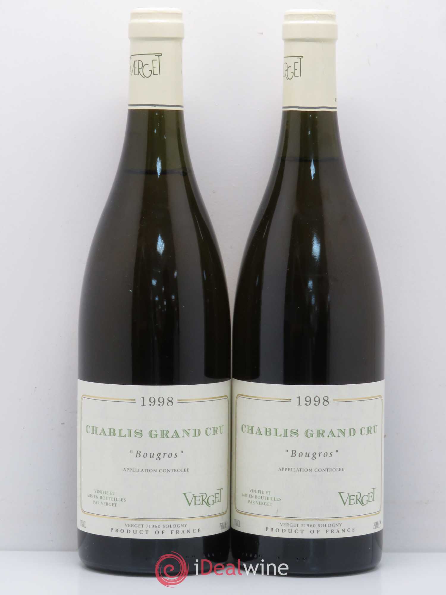 Chablis Grand Cru Bougros Verget 1998 - Posten von 2 Flaschen - 0