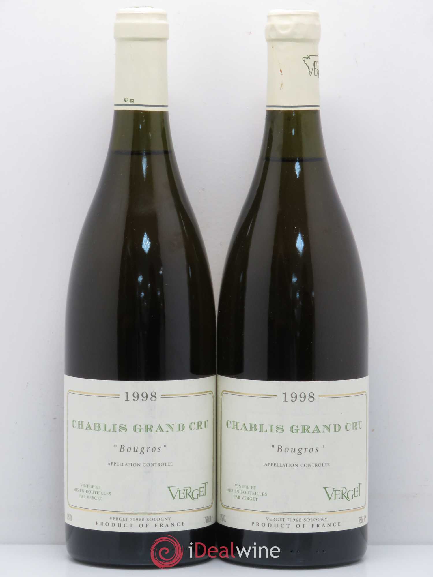 Chablis Grand Cru Bougros Verget 1998 - Posten von 2 Flaschen - 0