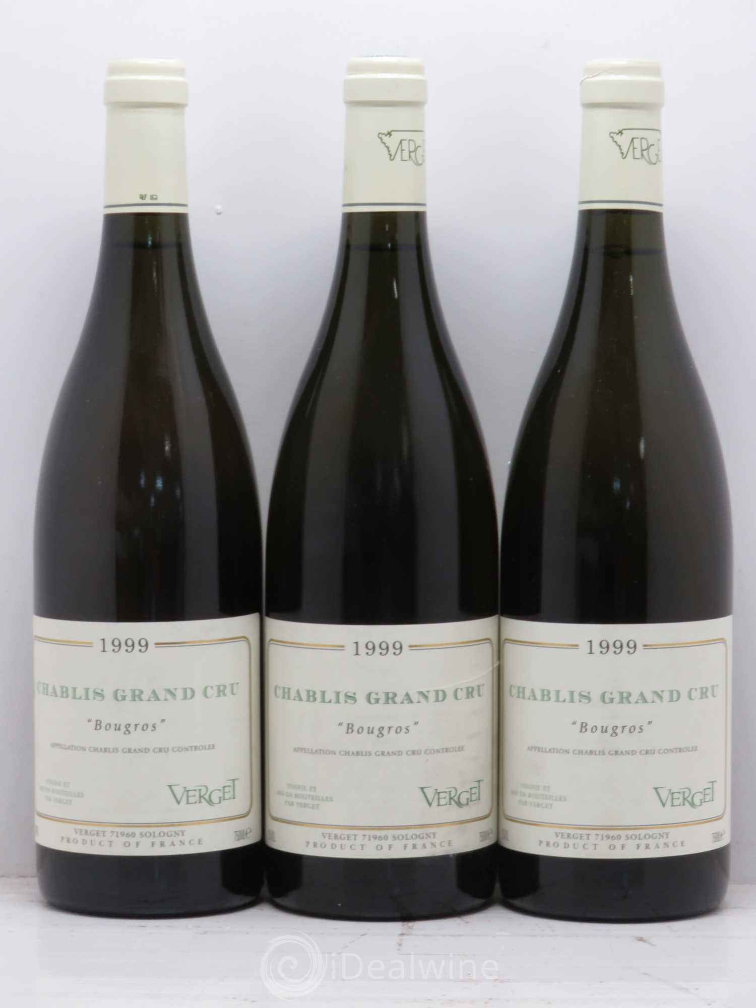 Chablis Grand Cru Bougros Verget 1999 - Posten von 3 Flaschen - 0