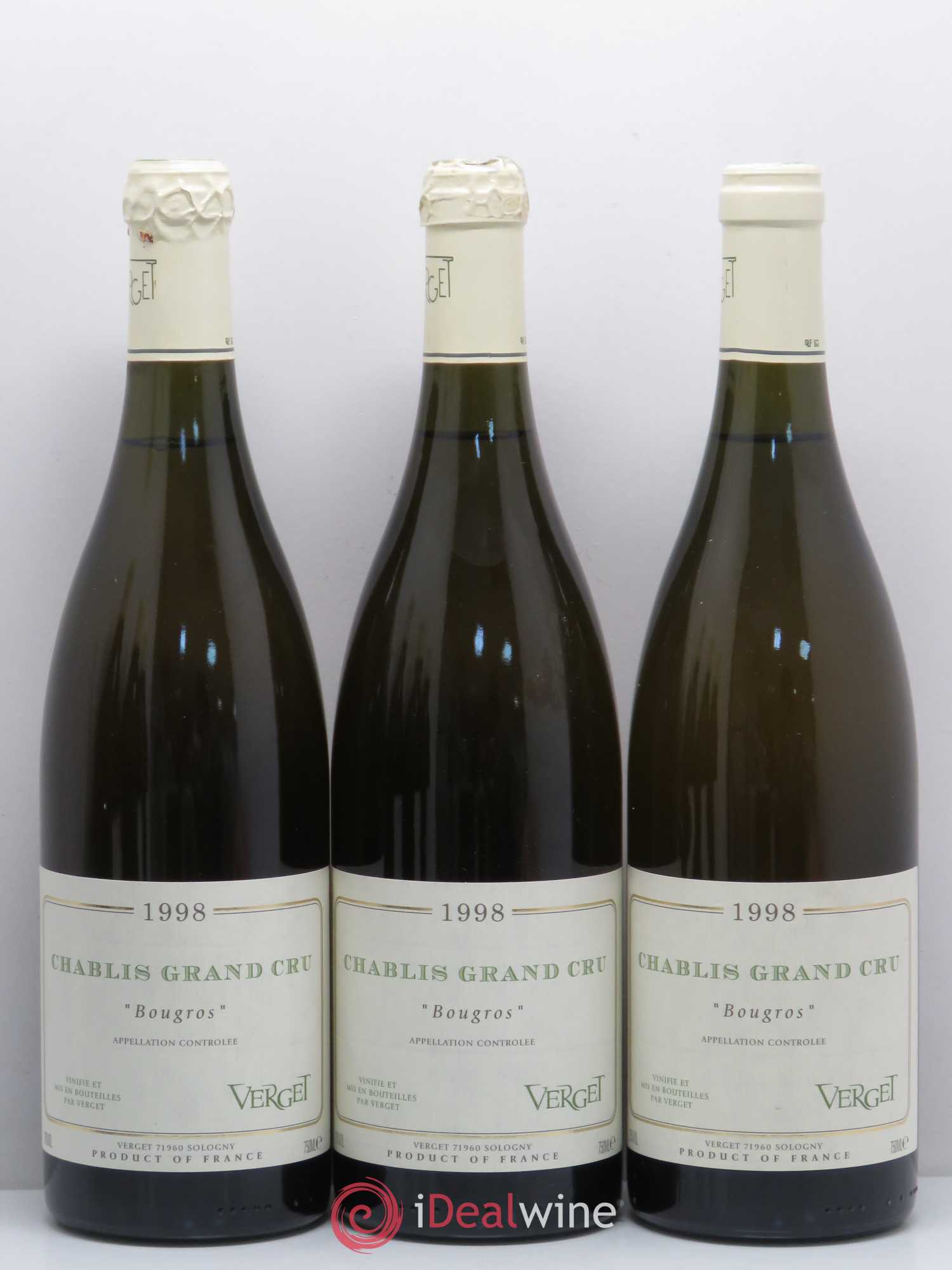 Chablis Grand Cru Bougros Domaine Verget 1998 - Posten von 6 Flaschen - 1