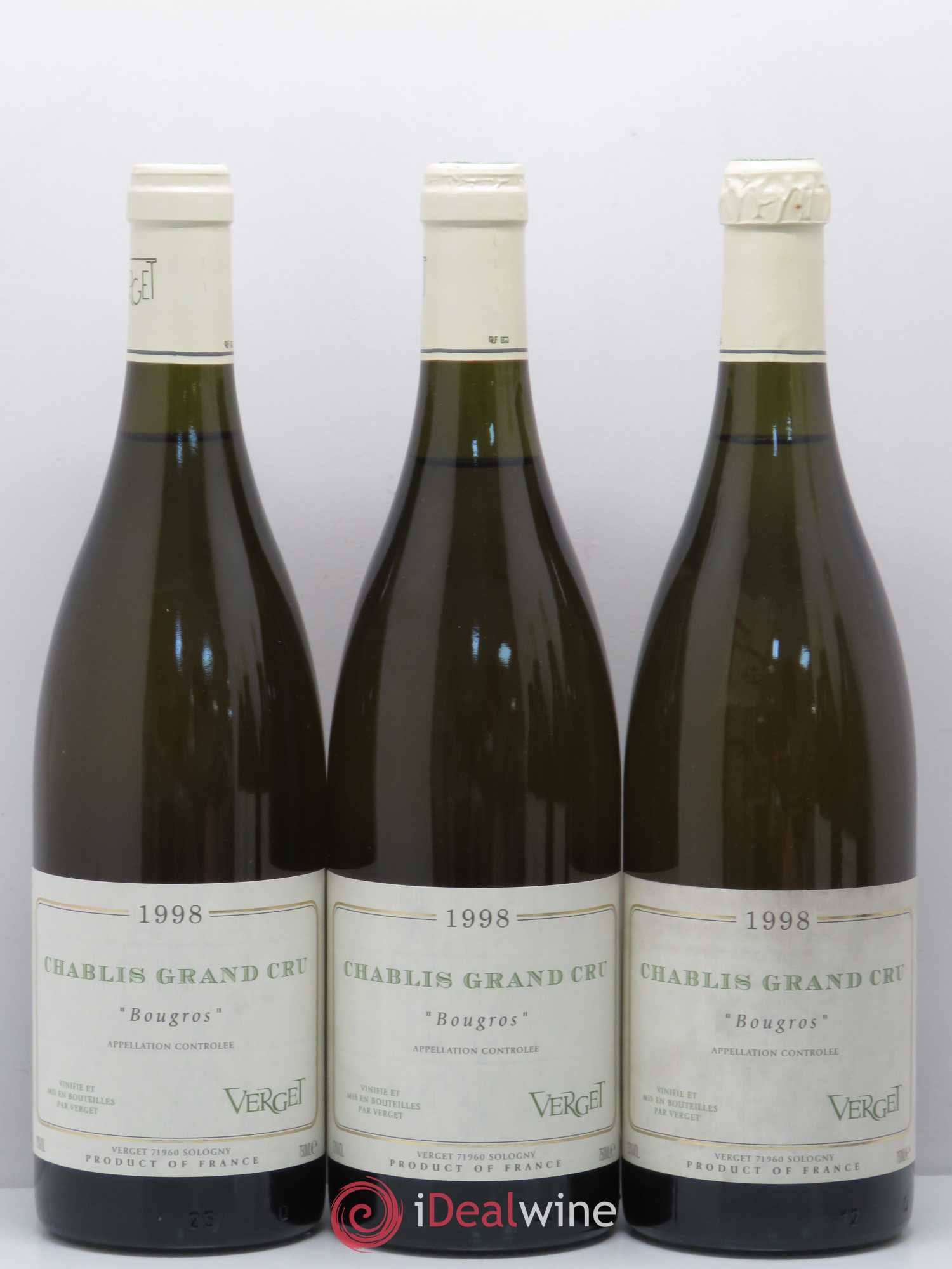 Chablis Grand Cru Bougros Domaine Verget 1998 - Posten von 6 Flaschen - 2