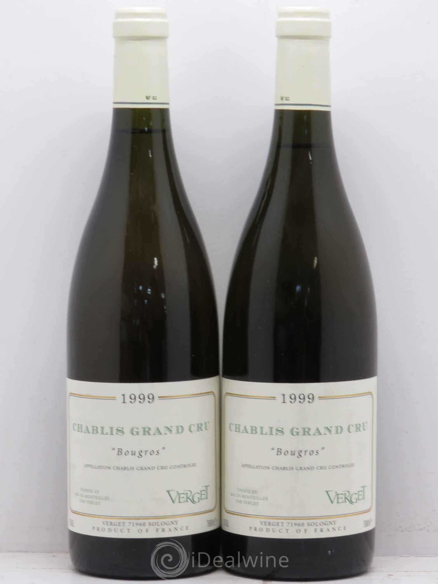 Chablis Grand Cru Bougros Verget 1999 - Posten von 2 Flaschen - 0