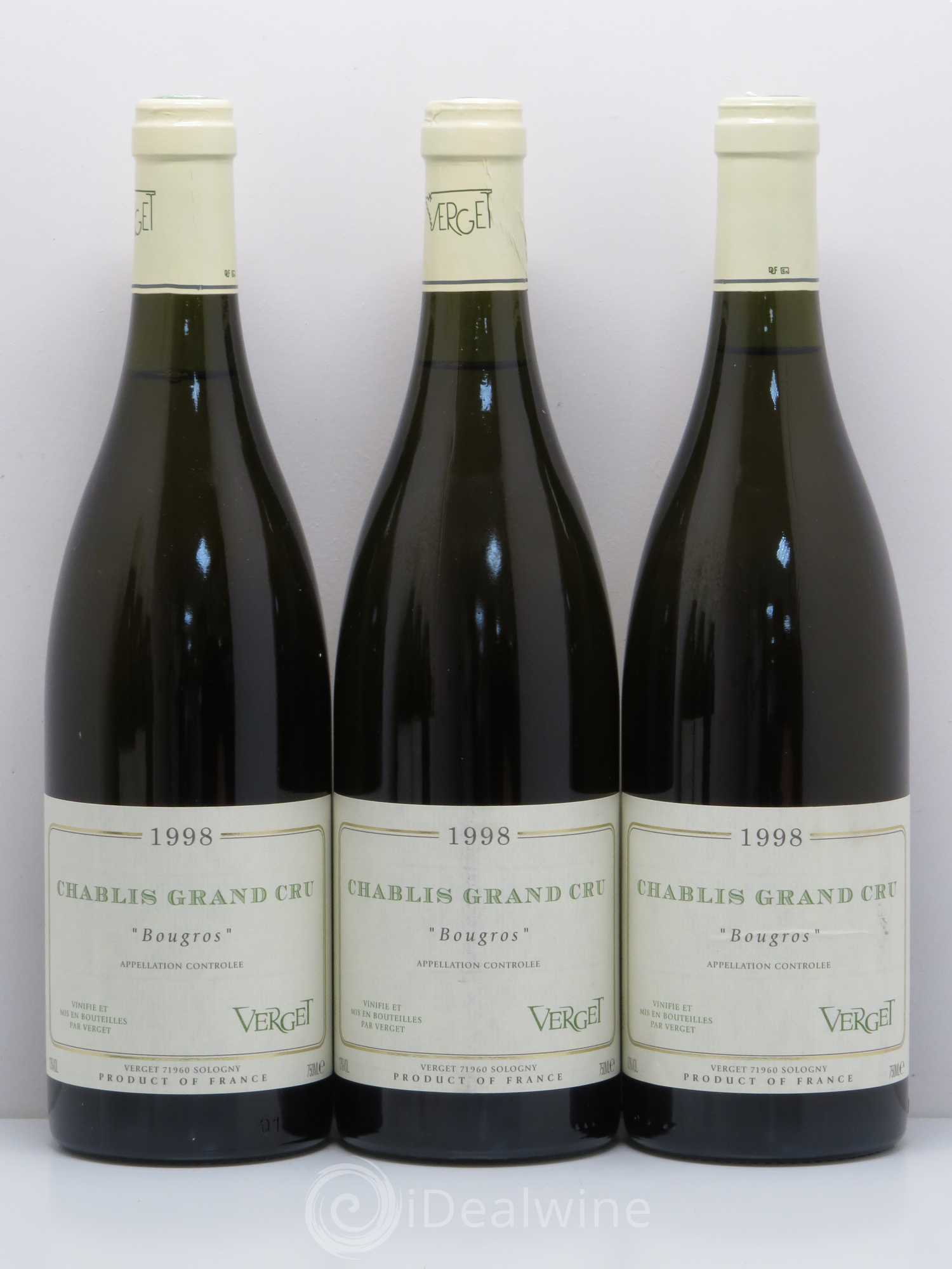 Chablis Grand Cru Bougros Domaine Verget 1998 - Posten von 6 Flaschen - 1