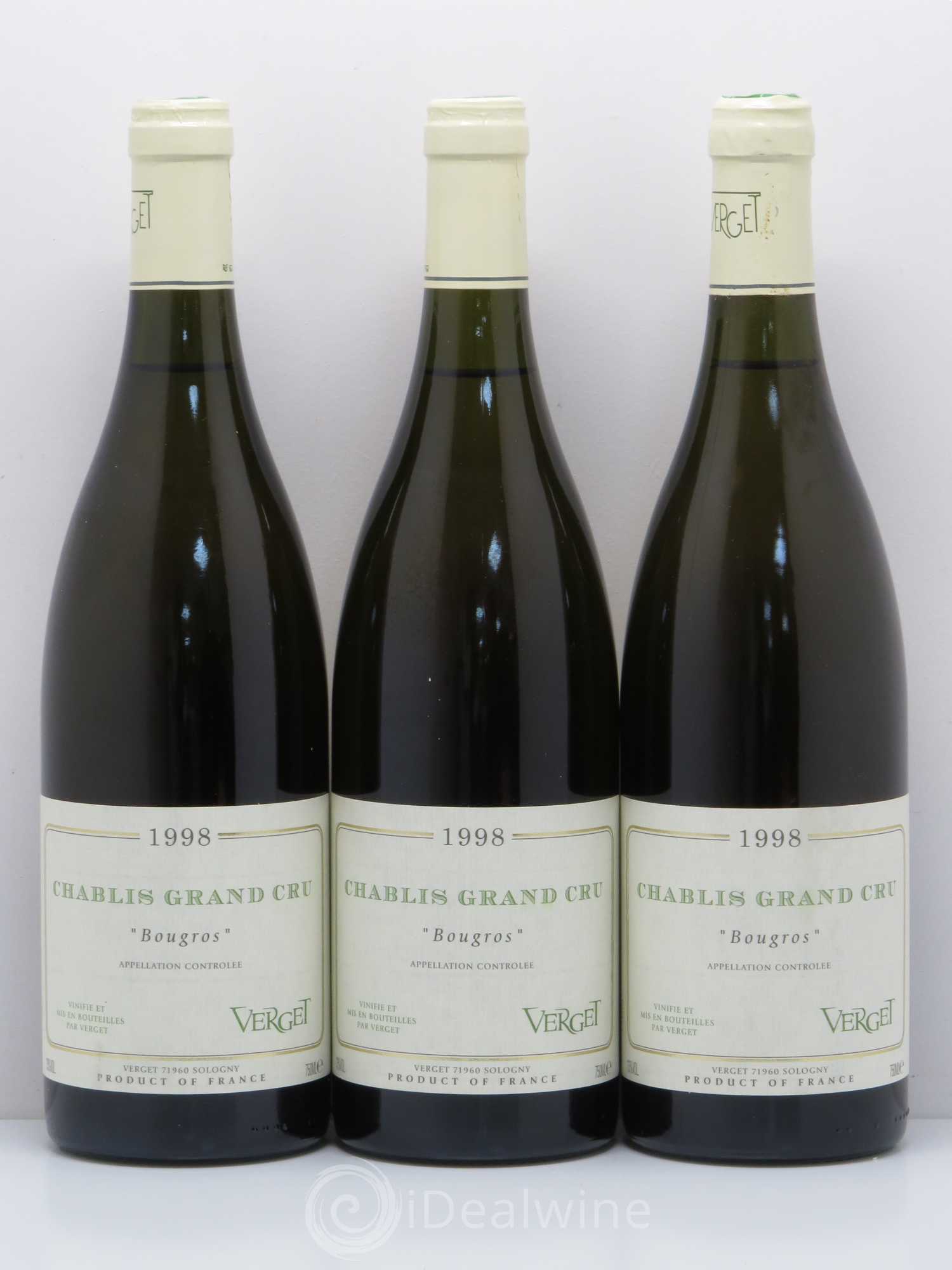 Chablis Grand Cru Bougros Domaine Verget 1998 - Posten von 6 Flaschen - 2