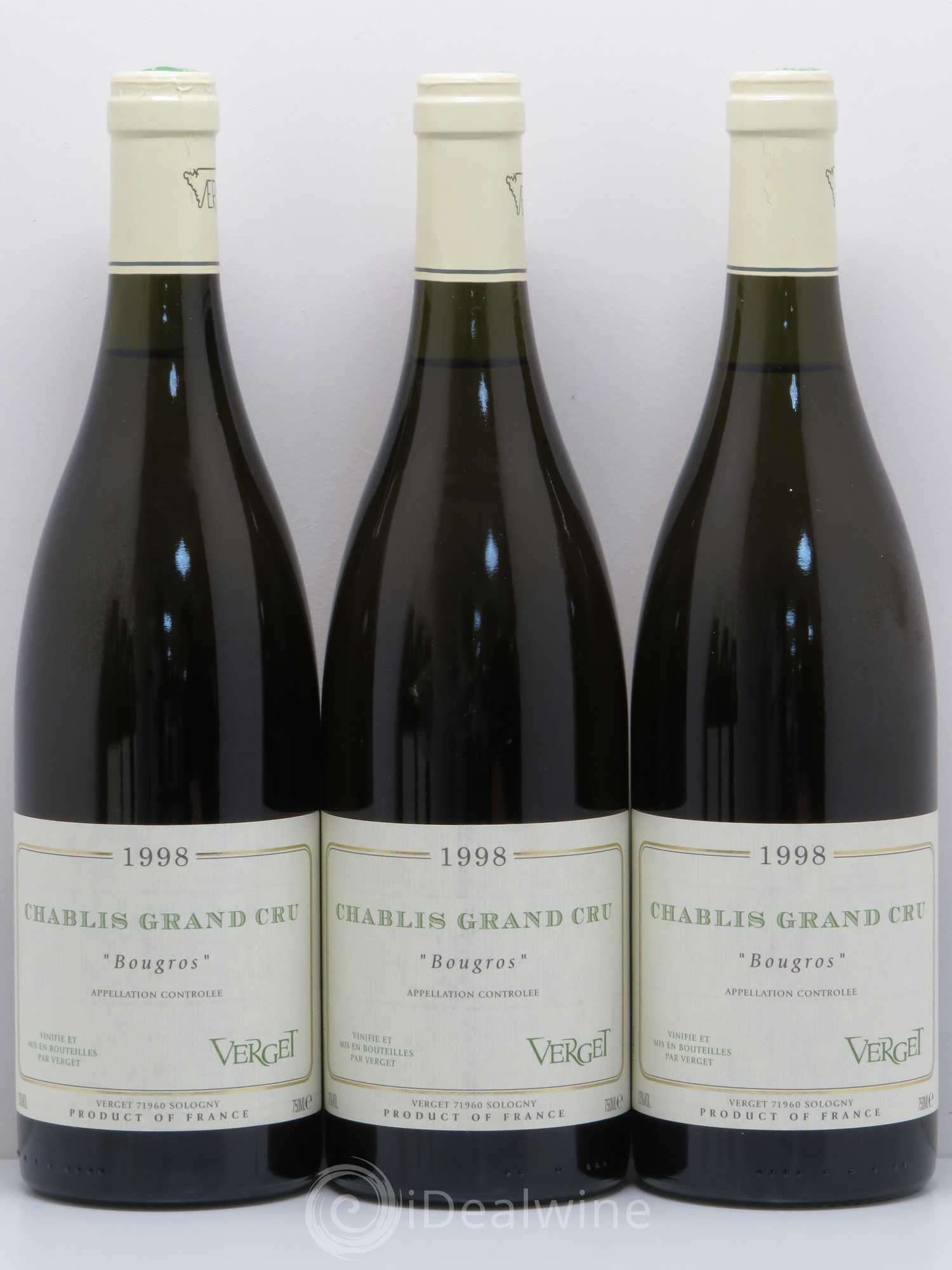 Chablis Grand Cru Bougros Domaine Verget 1998 - Posten von 6 Flaschen - 1