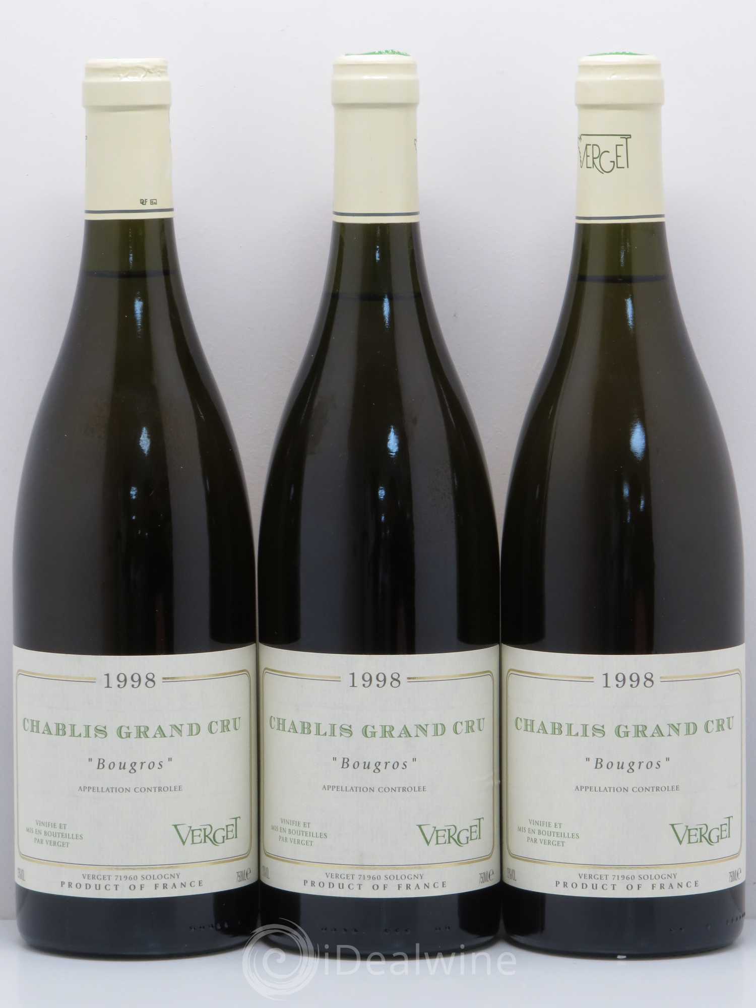 Chablis Grand Cru Bougros Domaine Verget 1998 - Posten von 6 Flaschen - 2
