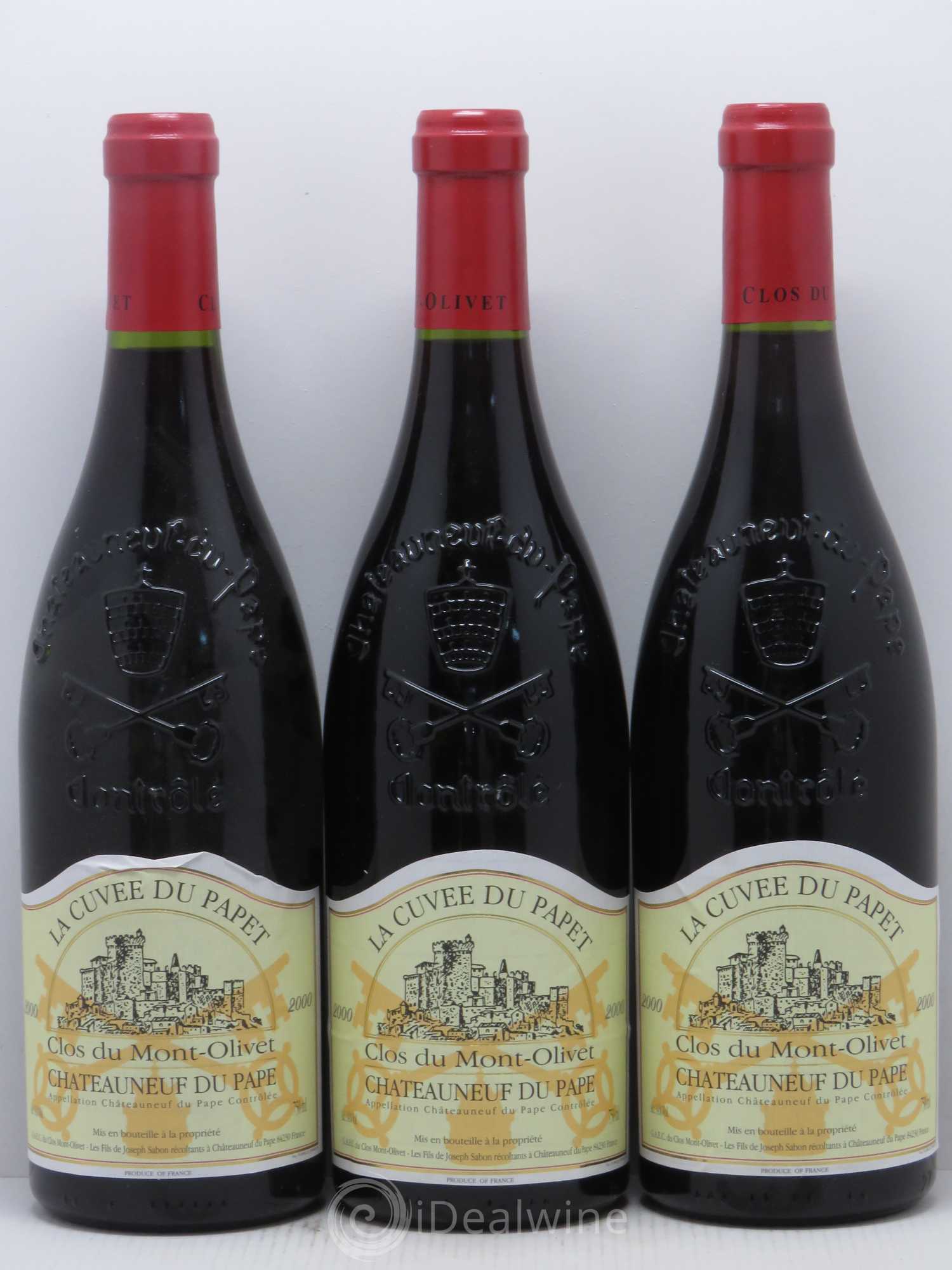Châteauneuf-du-Pape Cuvée du Papet Clos du Mont-Olivet 2000 - Lot de 3 bouteilles - 0